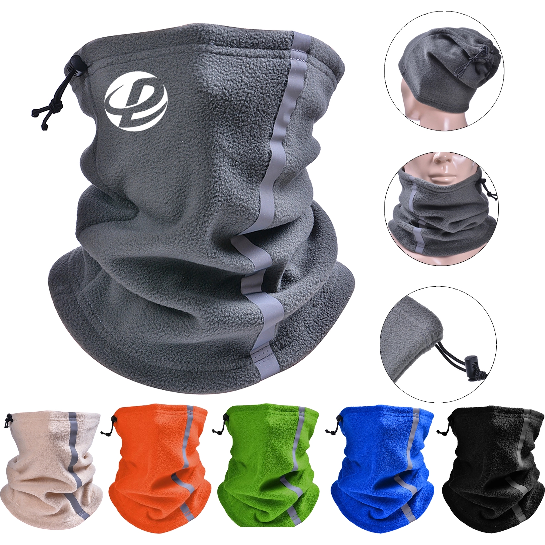 Fleece Neck Warmer Gaiter Thick Thermal Windproof for Unisex 2