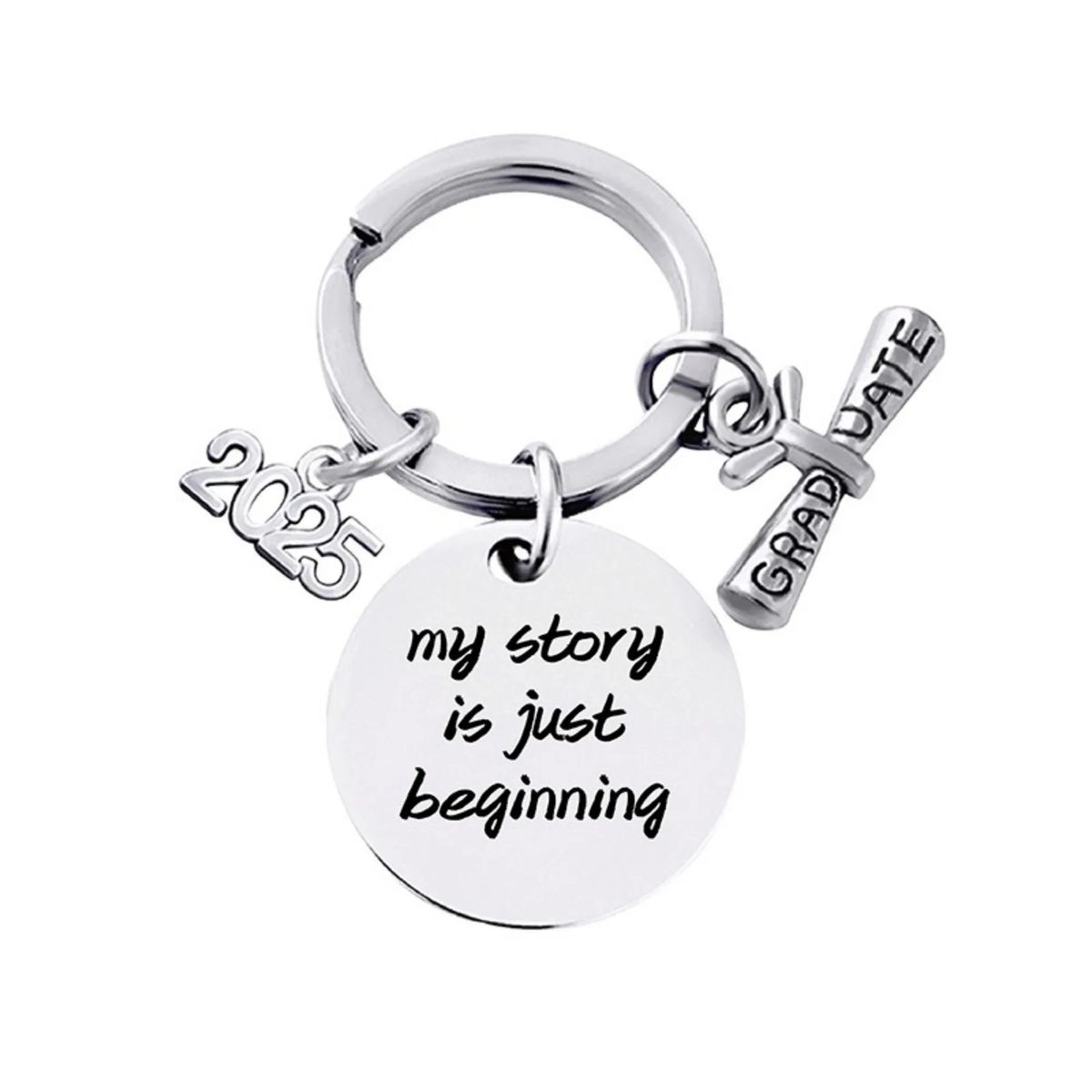 Stainless Polished Graduation Ceremony Keychain 6