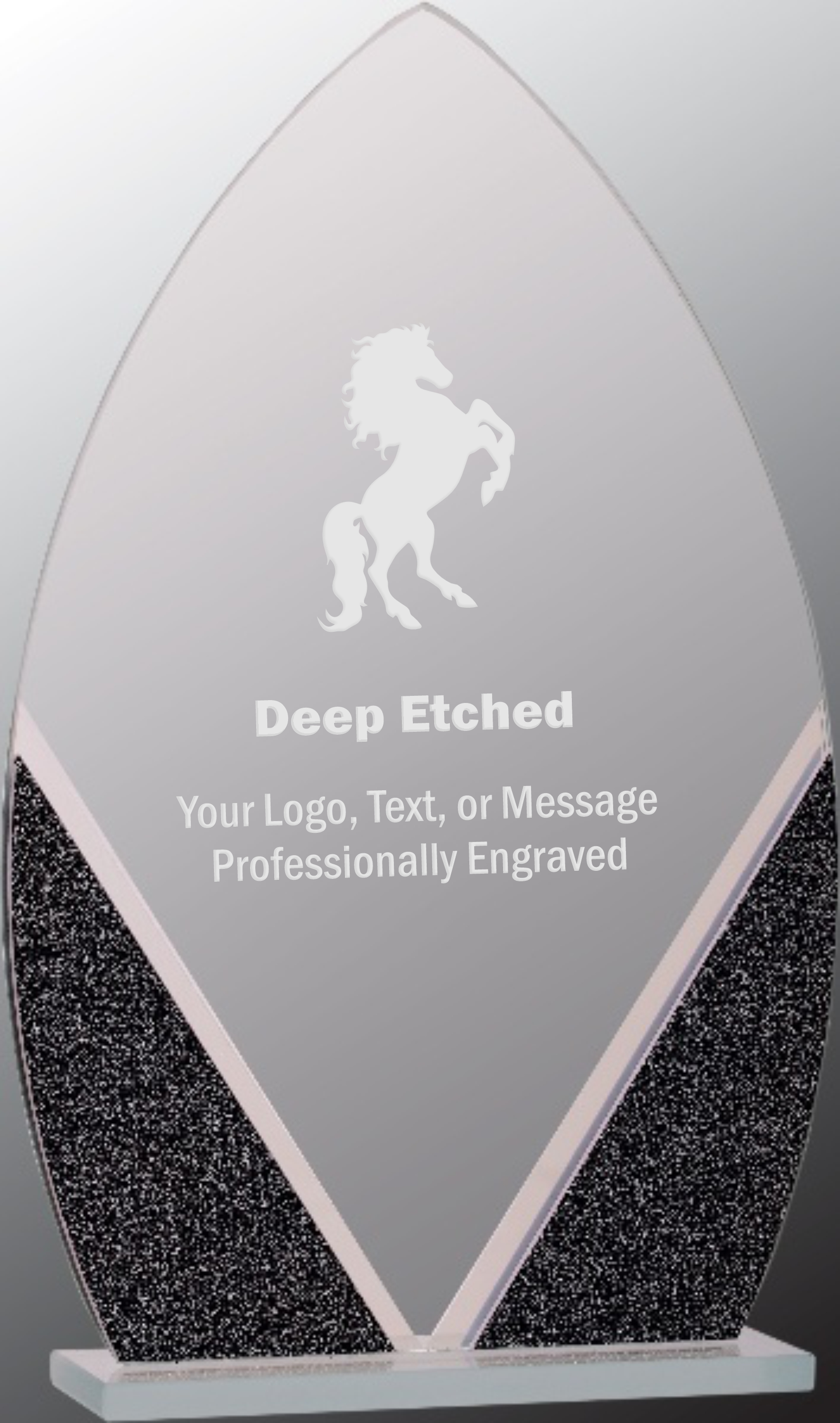 7 1/4" Oval Designer Glass Award