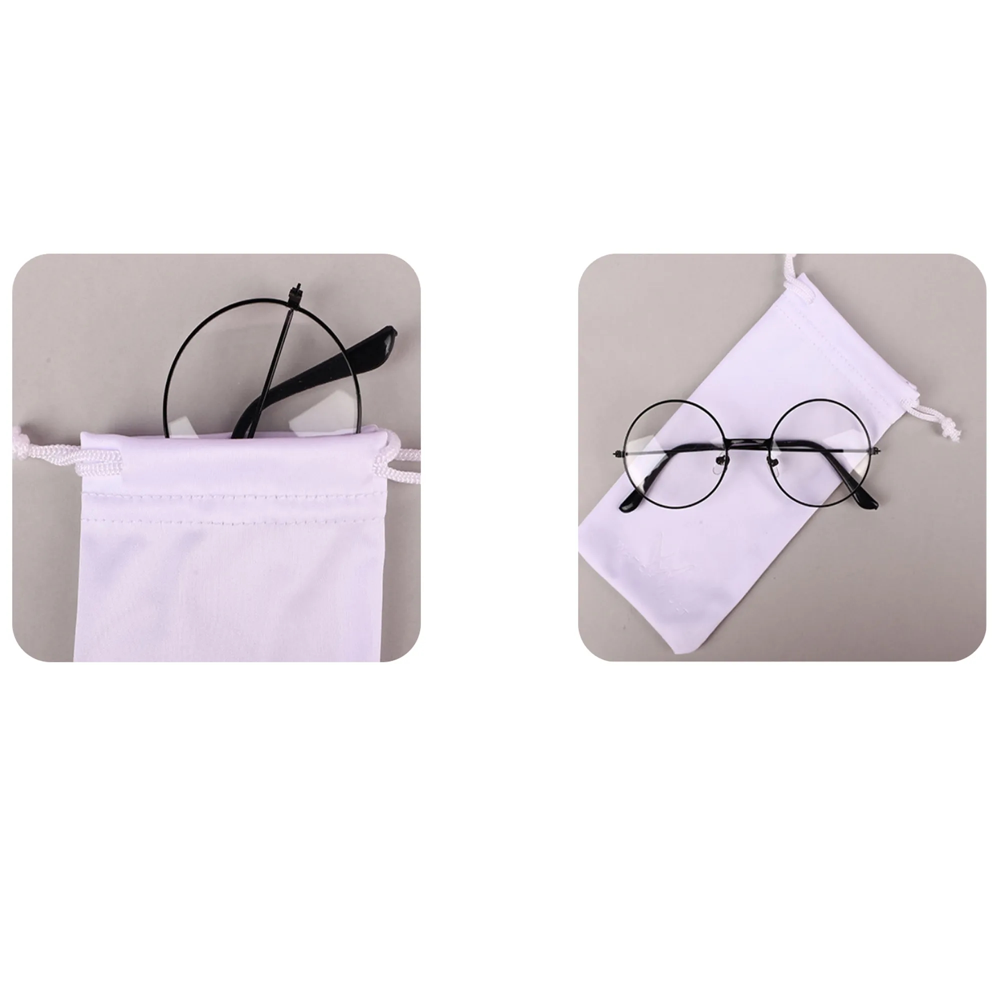MOQ 50 PCS Microfiber Drawstring Eyeglasses Bag 3