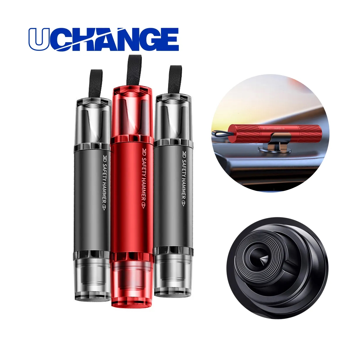 Auto Safety Hammer With Seatbelt Cutter 4