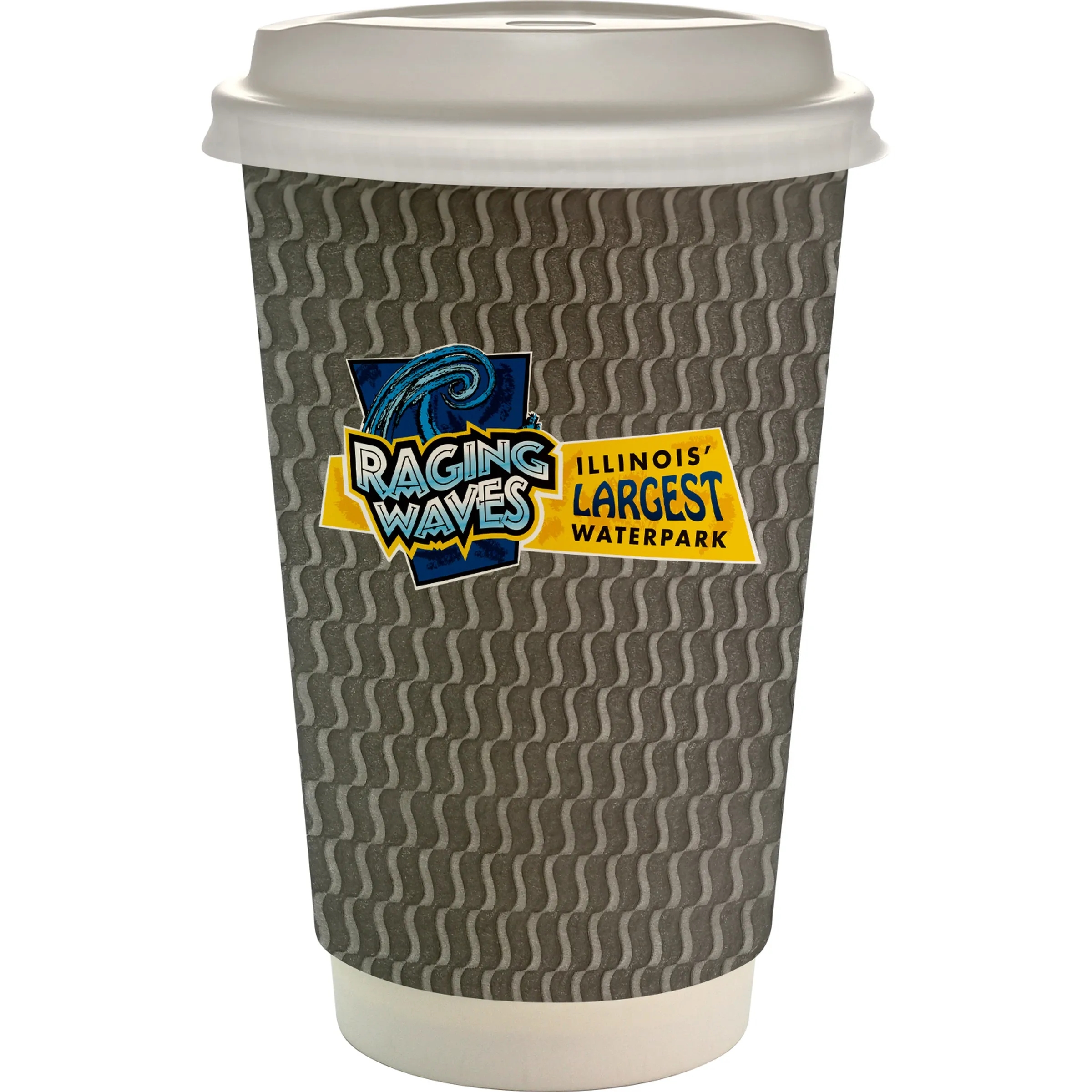 16 oz. Full Color Wave Paper Cup With Lid 11