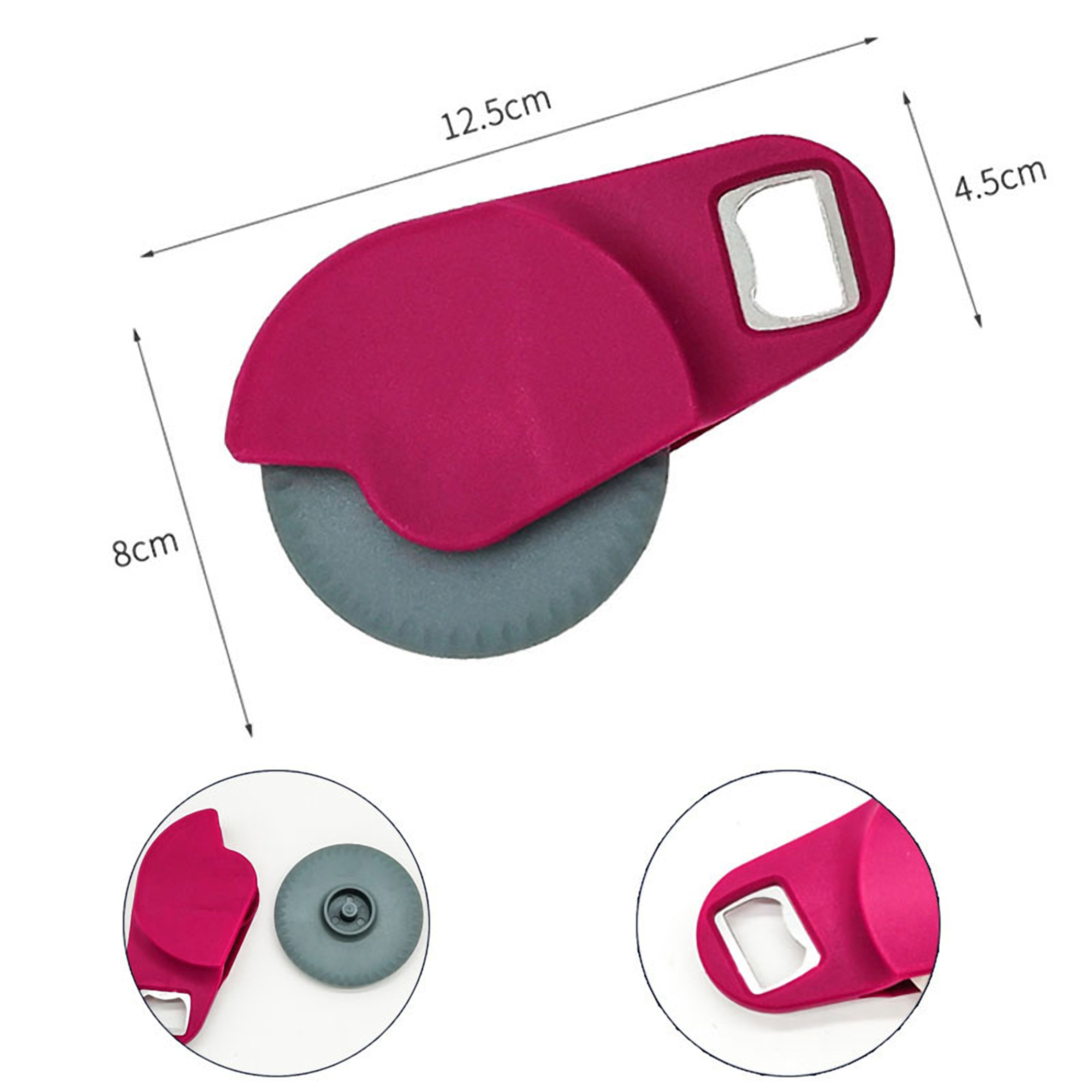 Pizza Cutter w/Bottle Opener 2