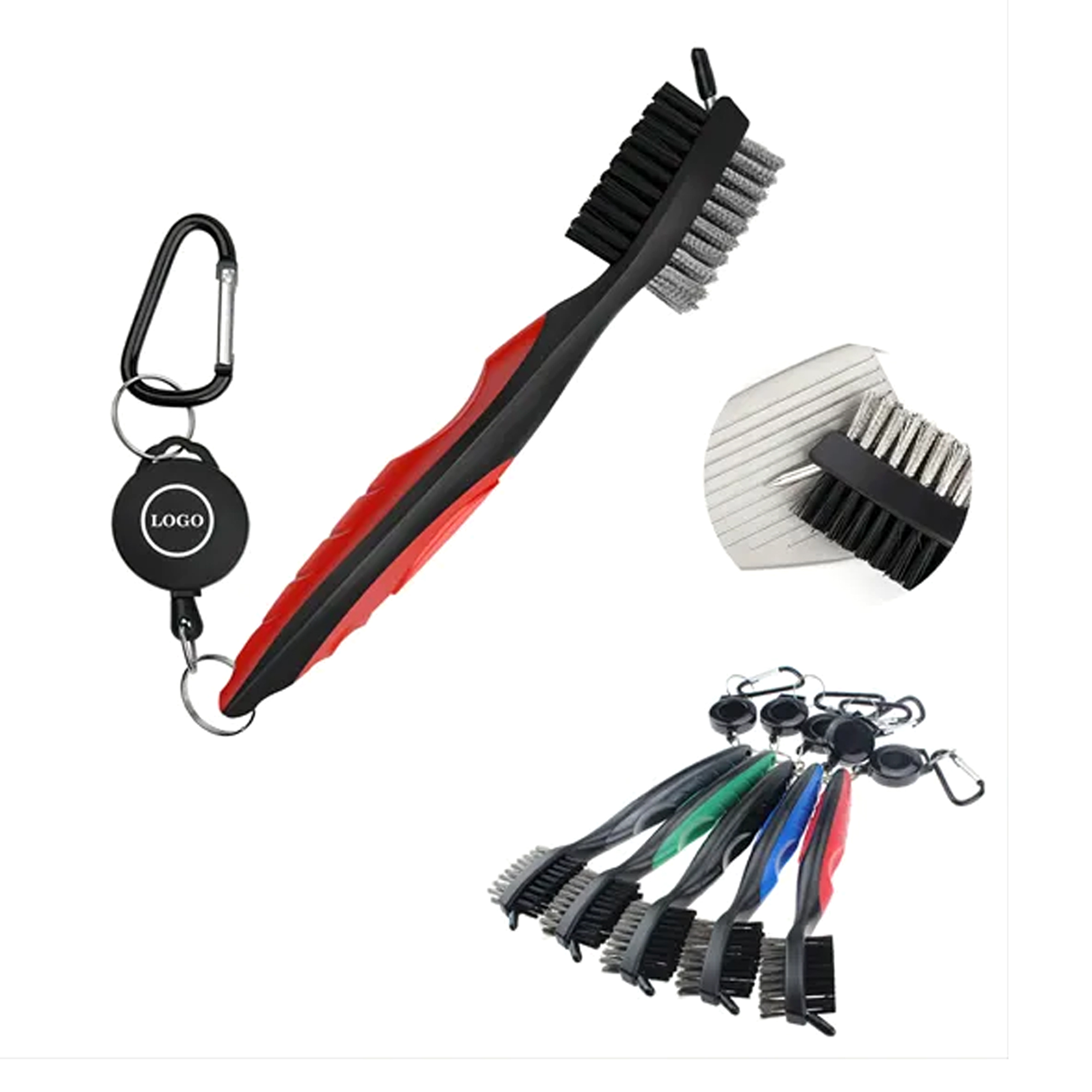 Golf Club Brush with Dual Bristles for Easy Cleaning 2