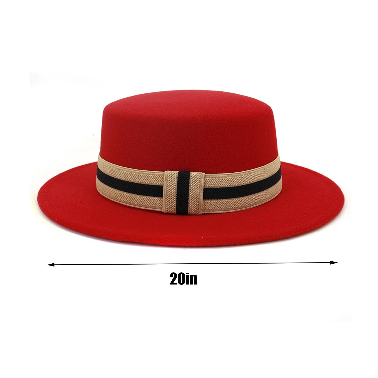 Classic Woolen Flat Top Hat 6