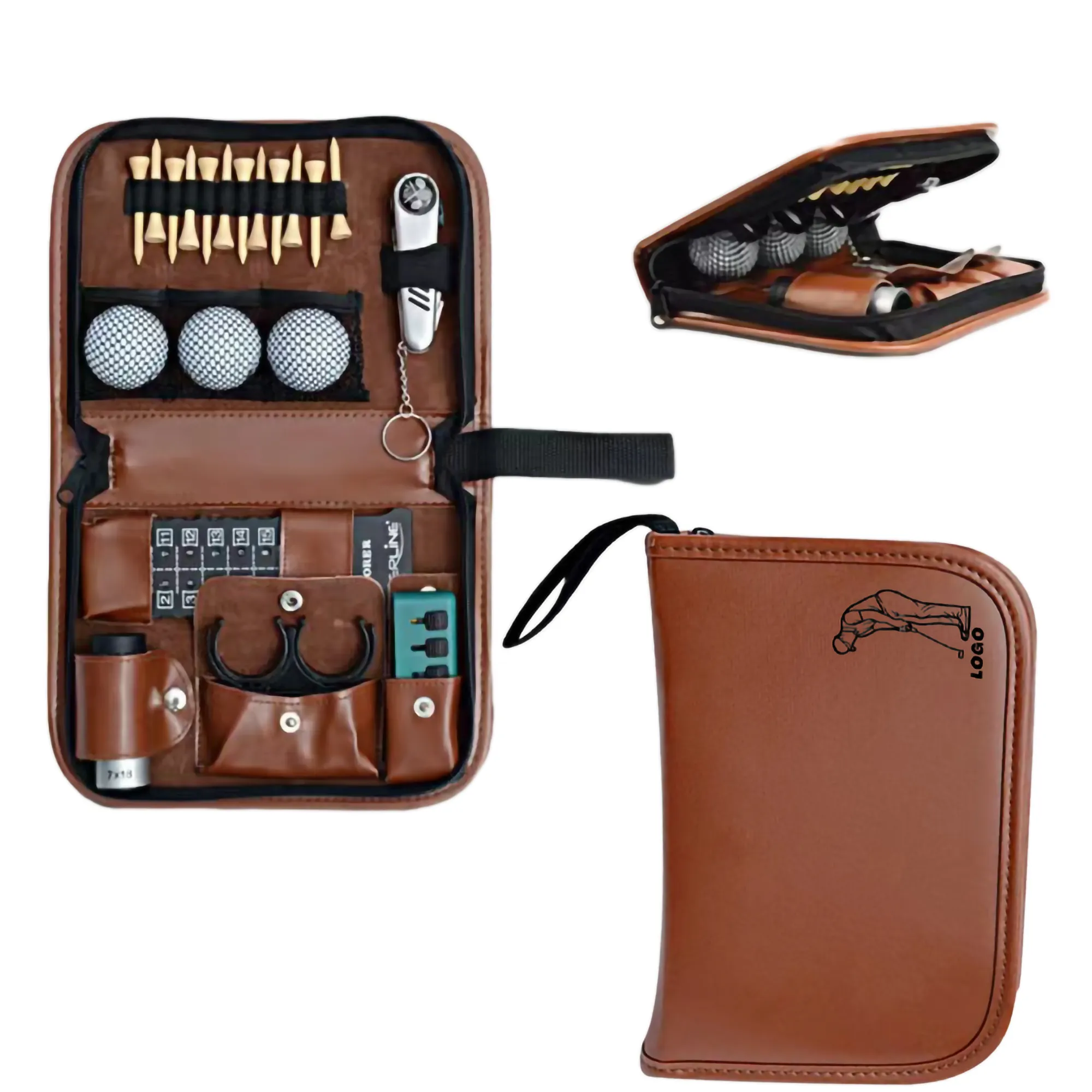 MOQ 20 PCS Golf Accessories Set Pu Bag 2