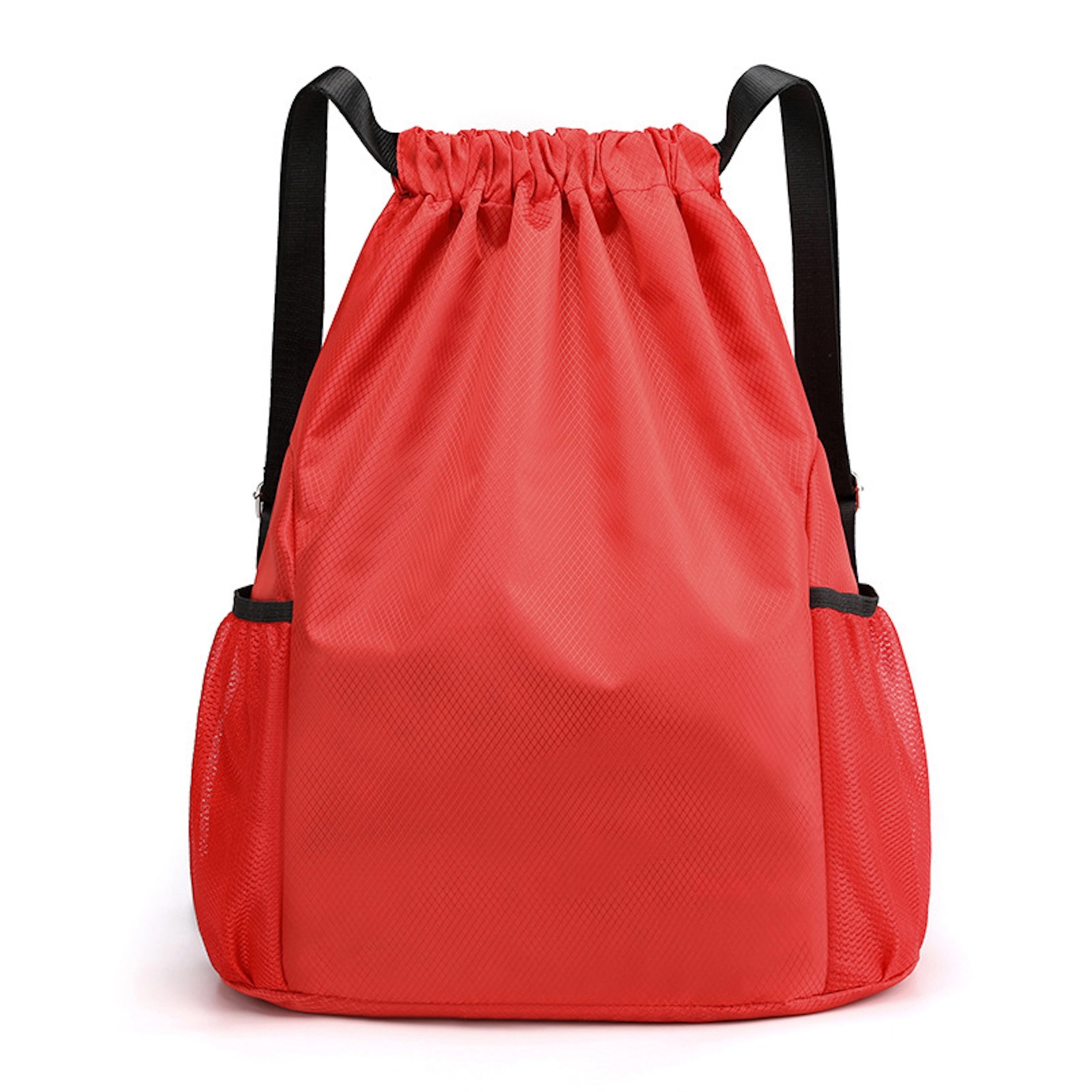 Sports Gym Bag Drawstring Backpack With Water Bottle Holder 16