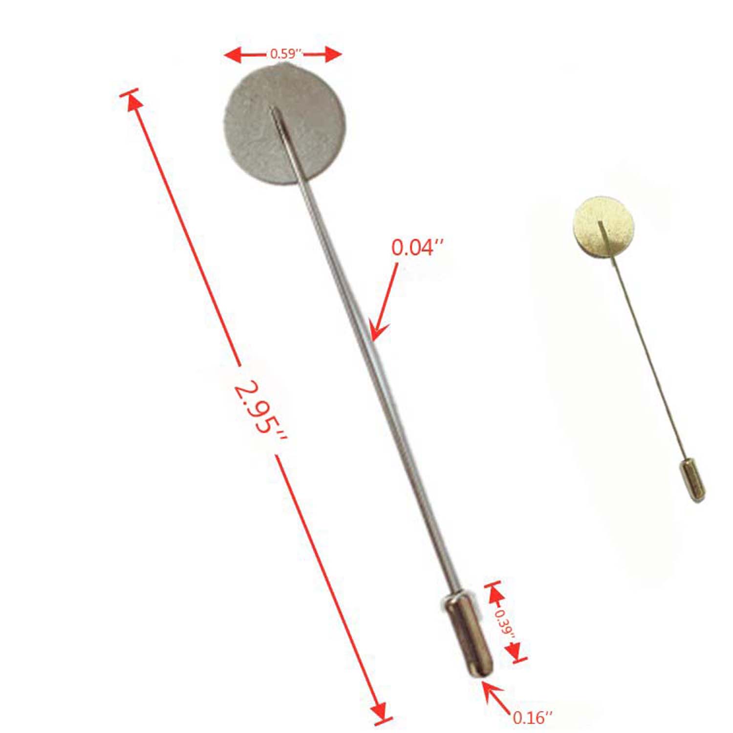 Round Tray Brooch Pin Stick 6