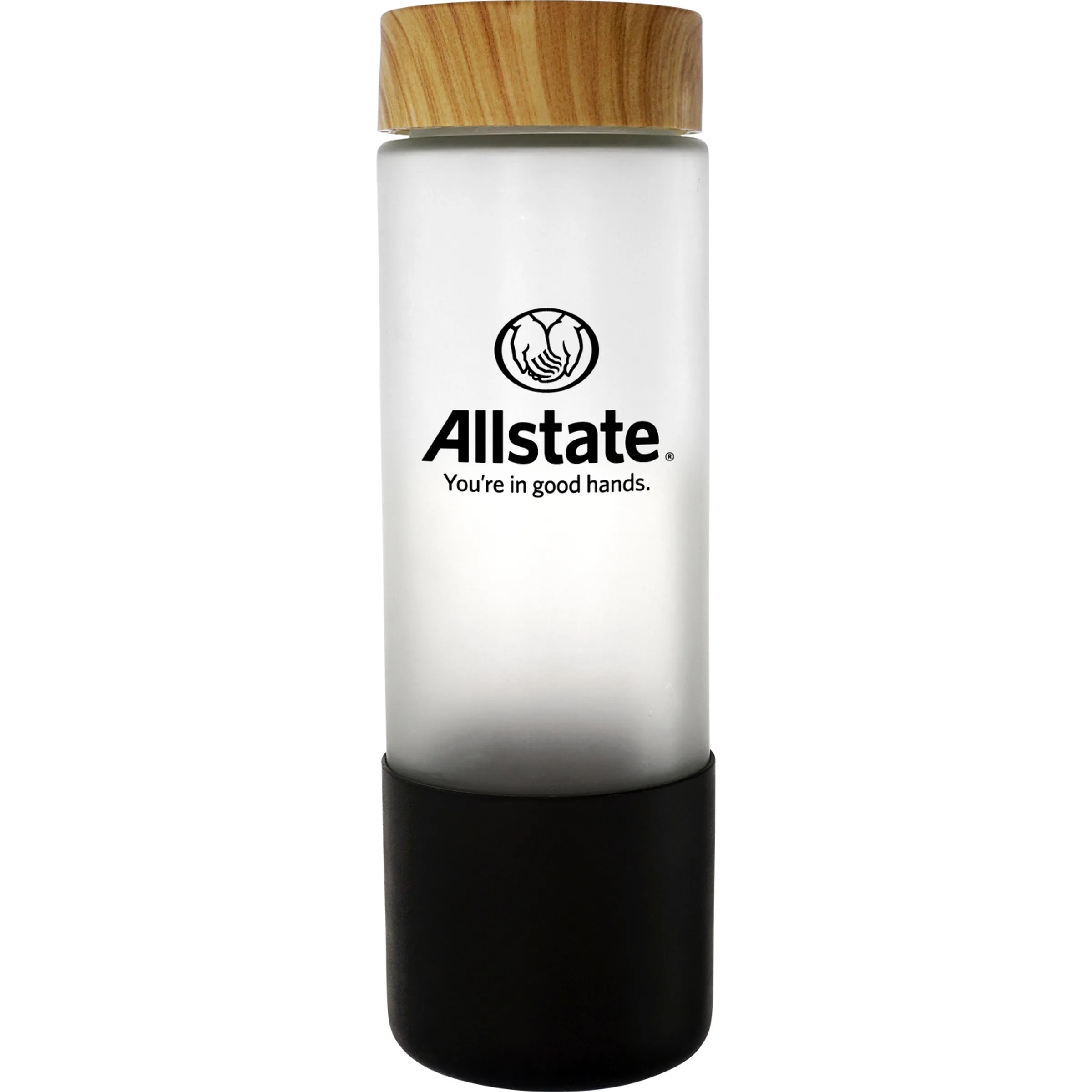 Bamboo Pattern 22 oz. Frosted Glass Grip Bottle 5