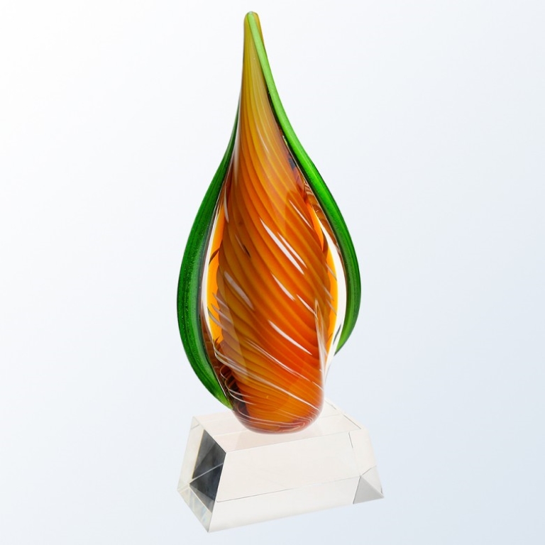 Orange Creamsicle Award w/Clear Base Award