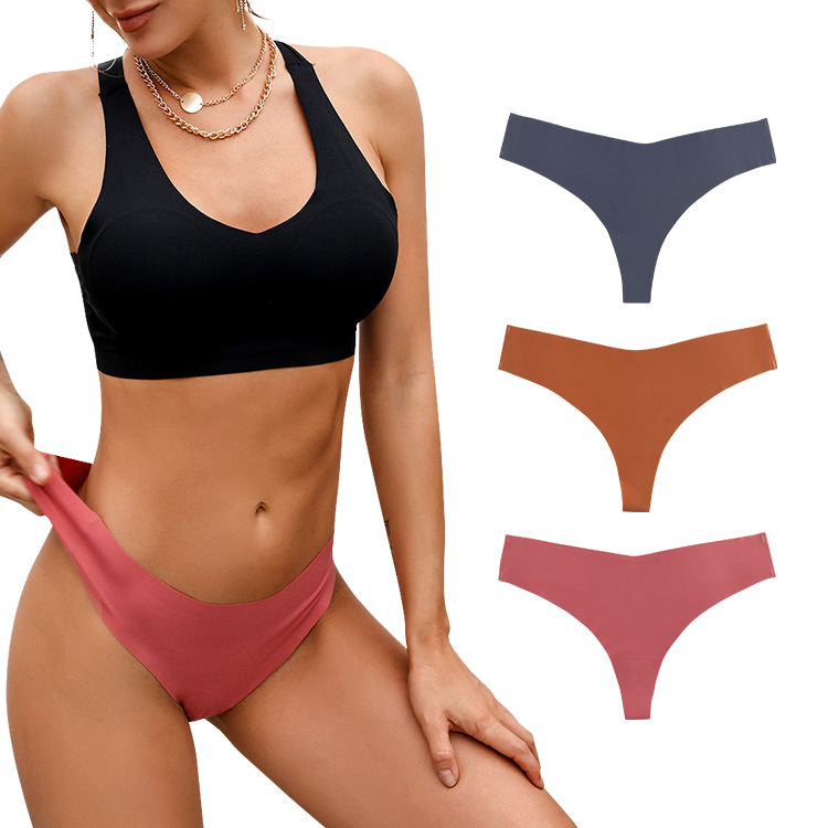 Women Seamless Underwear Soft No Show Stretch Bikini Invisibles Hipster V Cut Panties 4