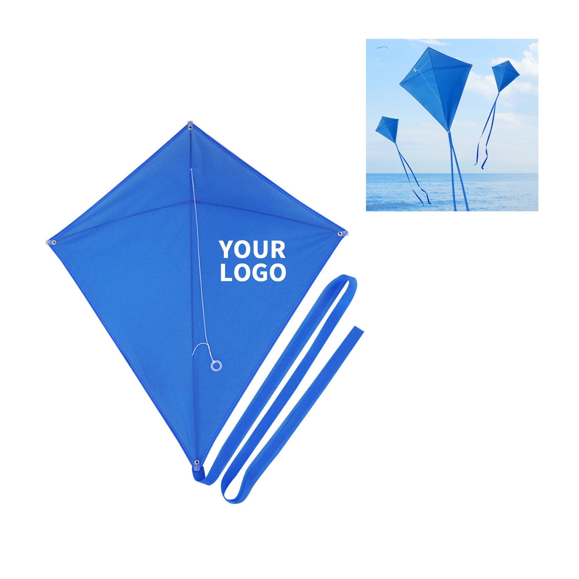 Full Color Diamond Kite 24" x 20" With Twin 47" Tails 3