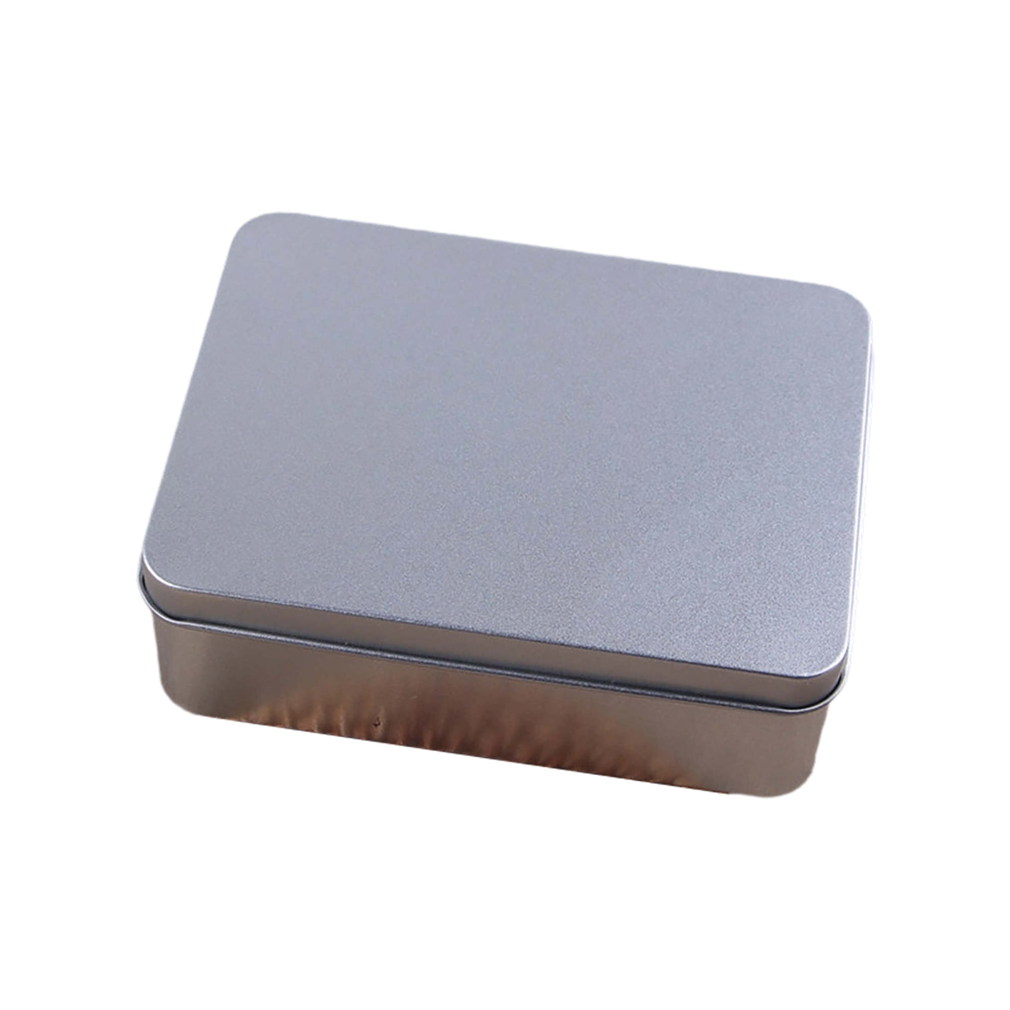 Tin Plated Steel Rectangle Storage Box With Smooth Edge Lid 2