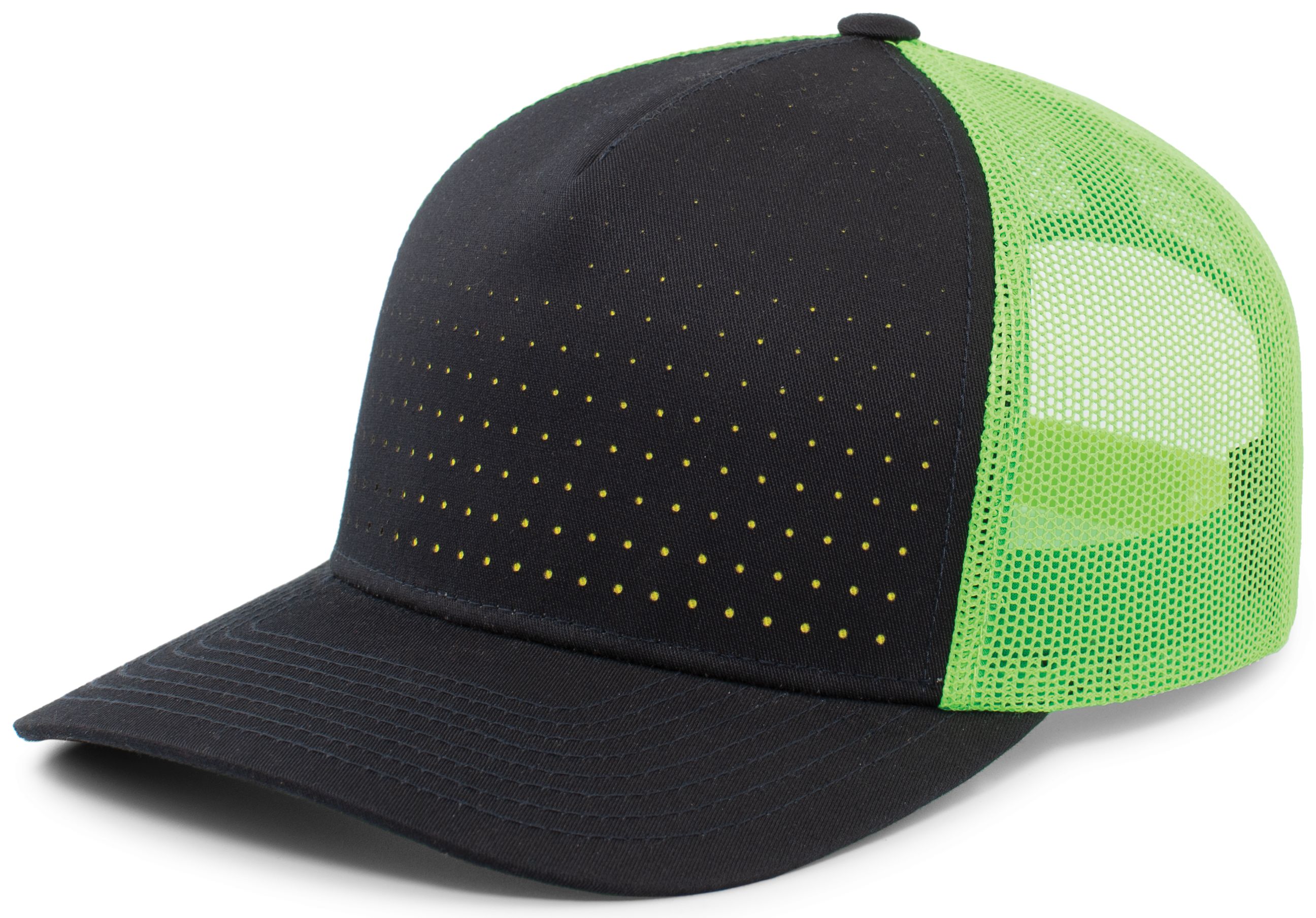 Perforated 5-Panel Trucker Snapback Cap 14