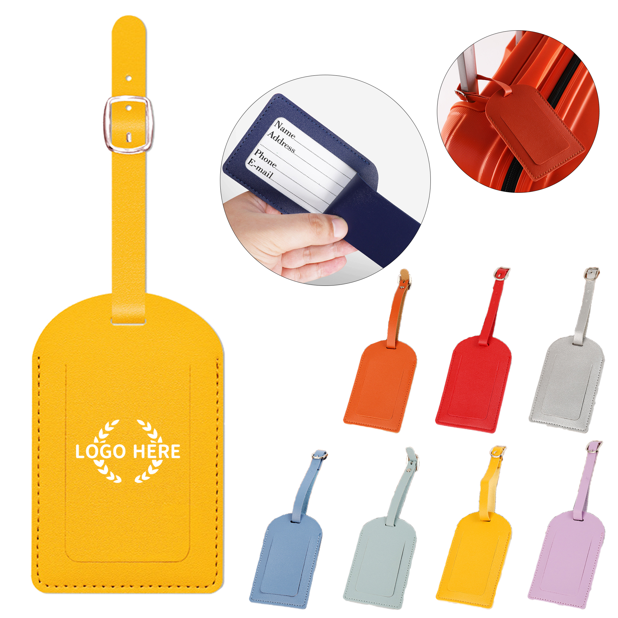 Personalized PU Leather Luggage Tag 2