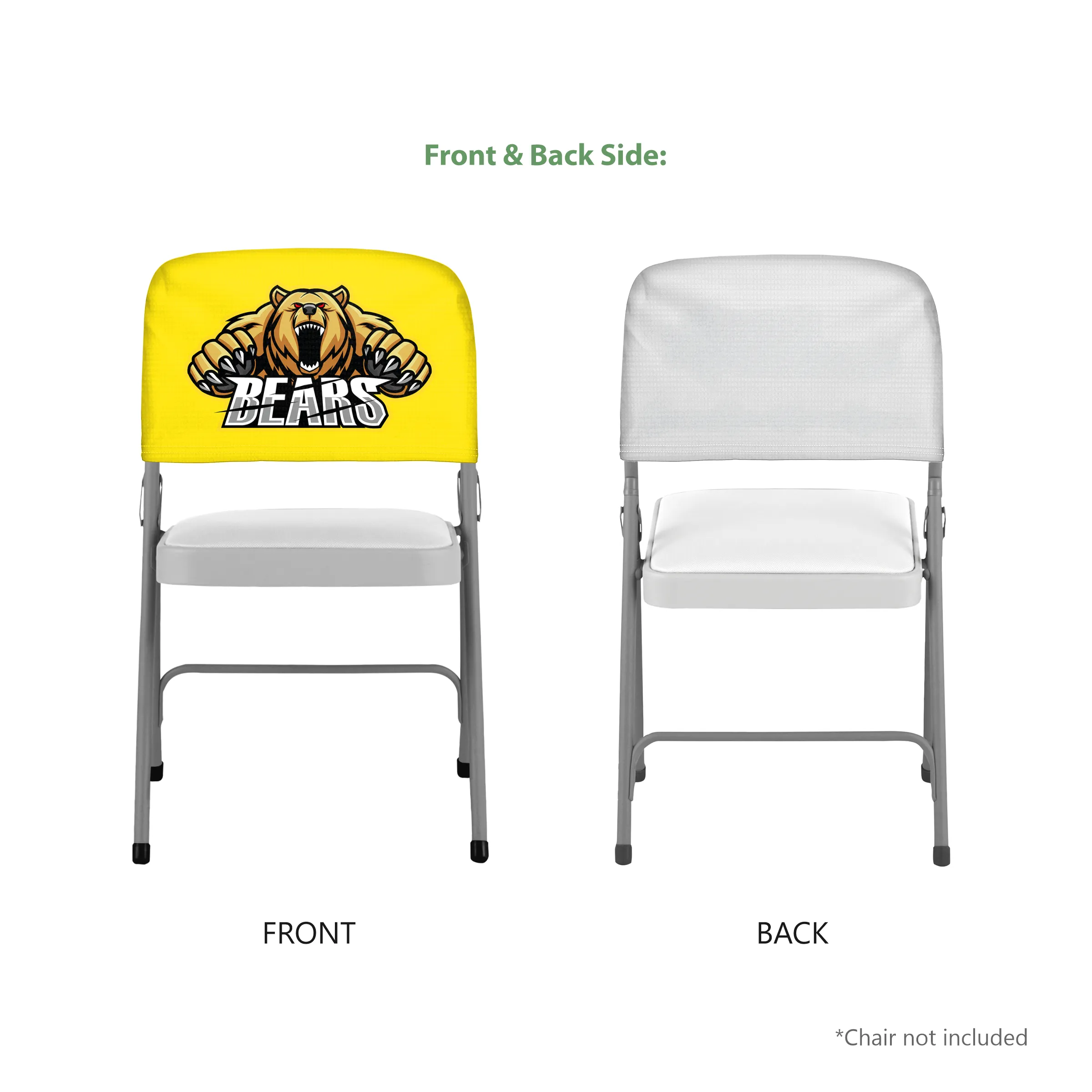 18" x 11.5" Custom Folding Chair Back Cover - Single sided 2