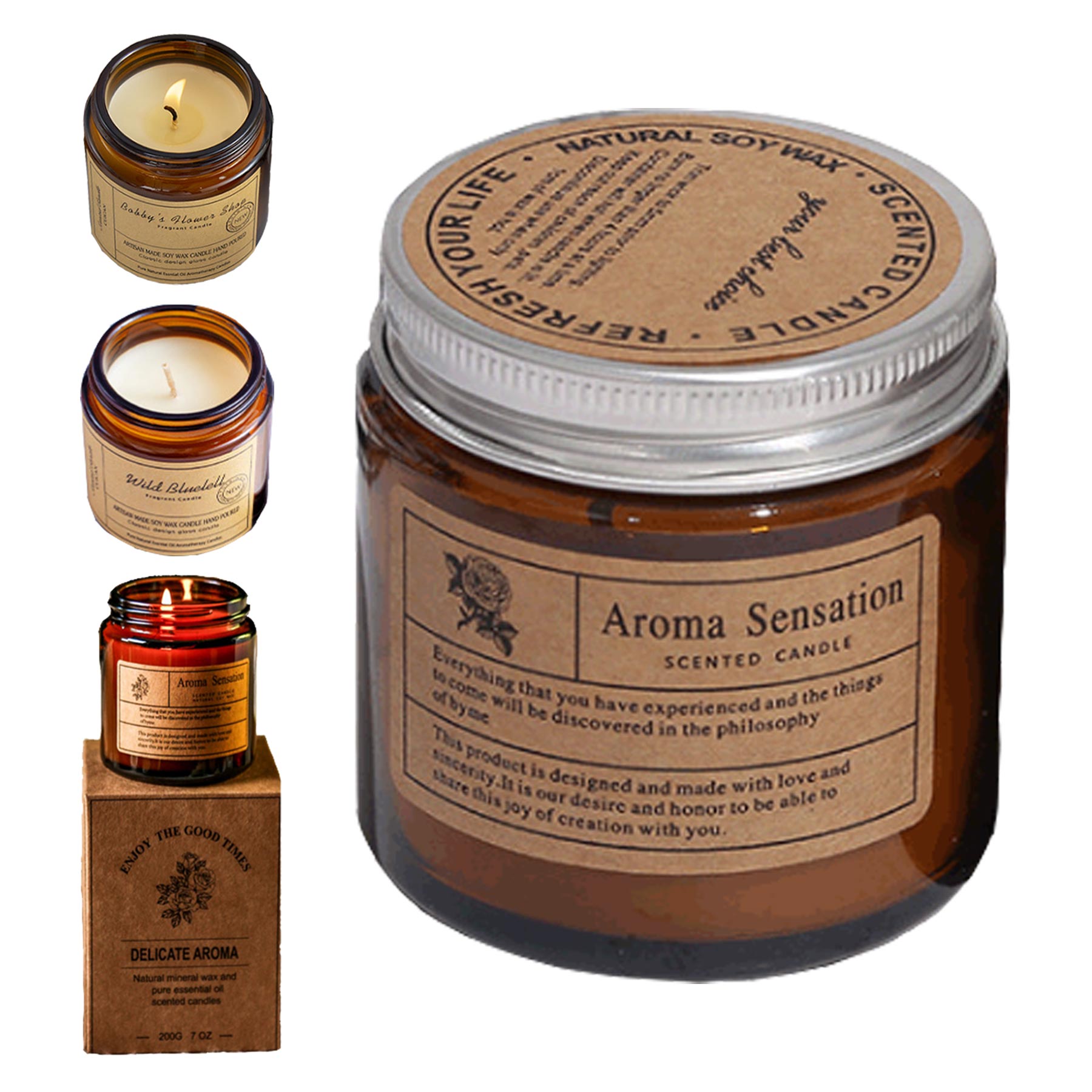 Home Decorative Scented Candle with Lid 1