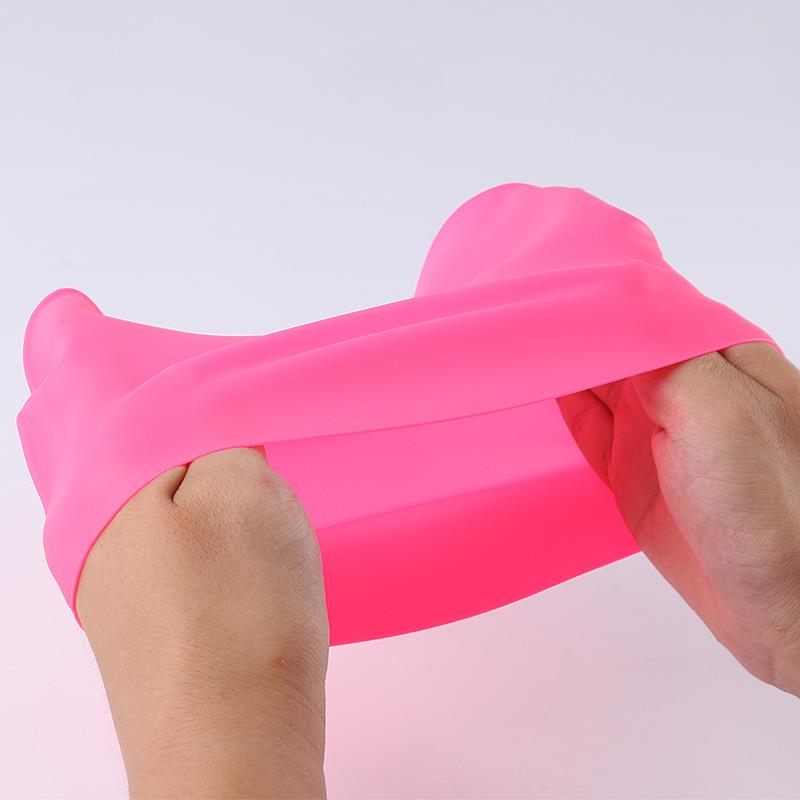 Custom Logo 60gsm Silicone Swim Cap With Ear Cover 4