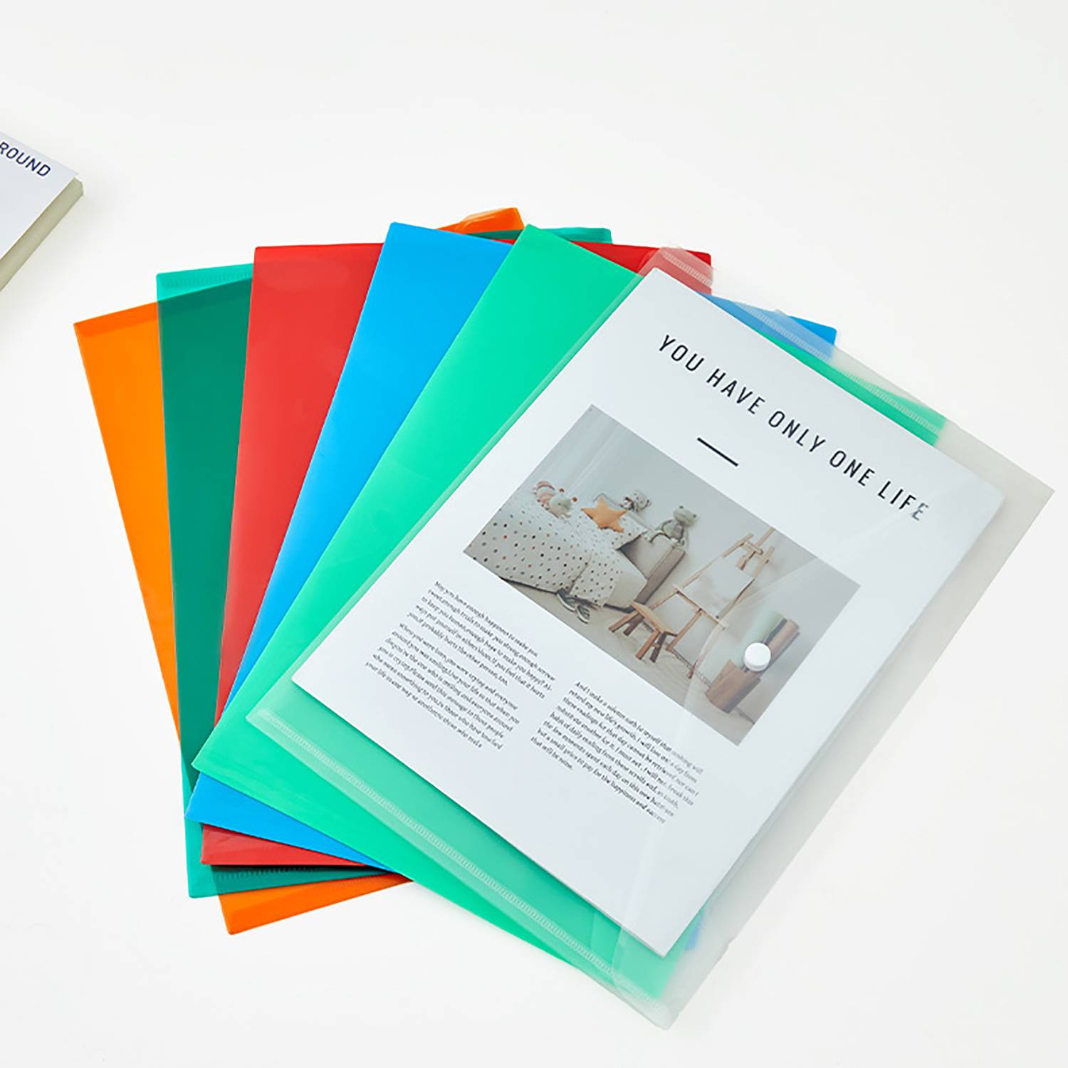 A4 Button File Folder – Transparent & Waterproof Design 13