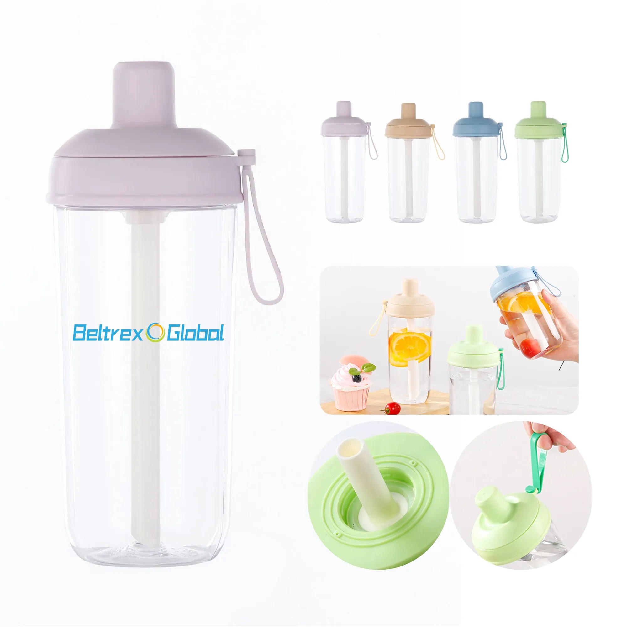 Eco Friendly Straw Cup with Portable Carry Handle 6