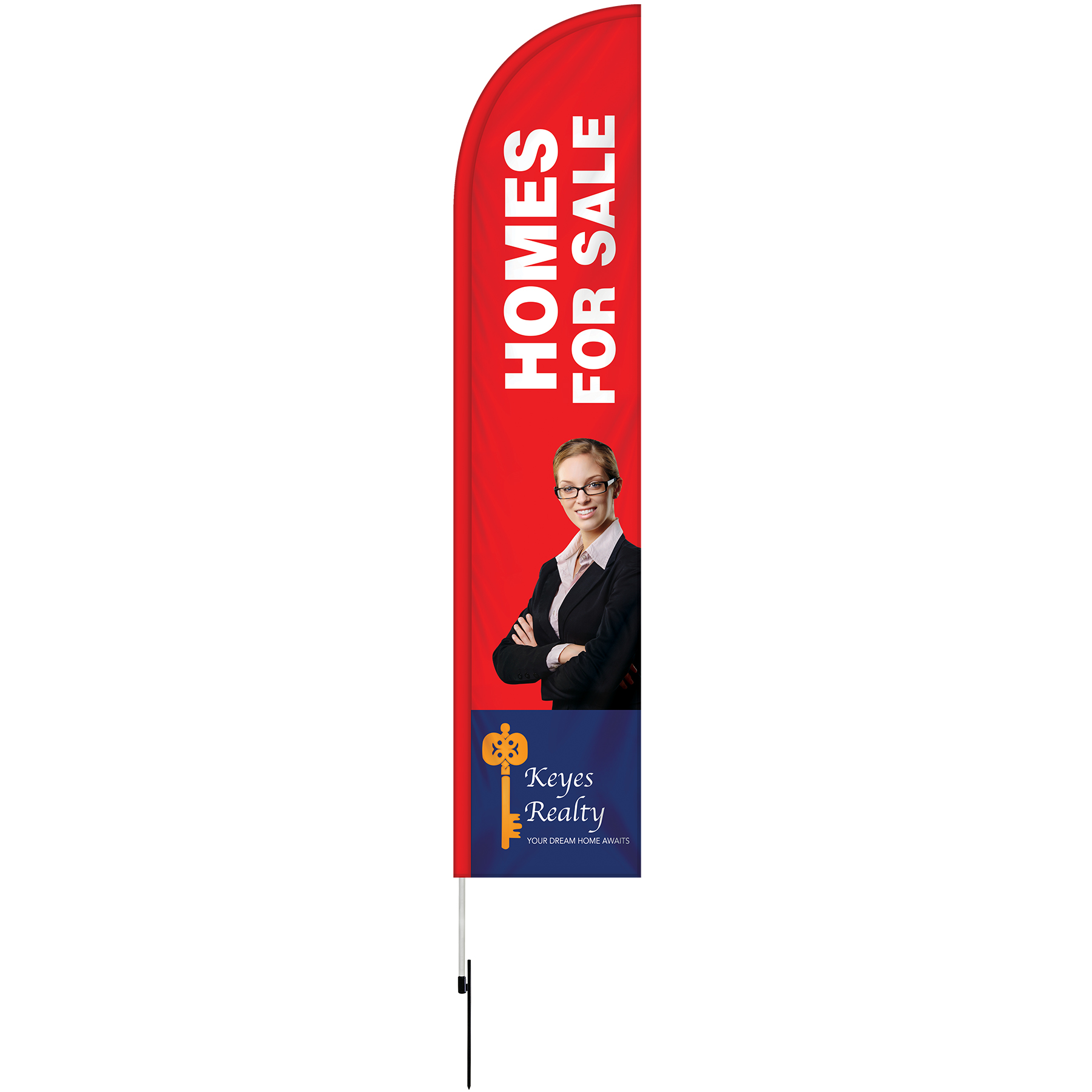 10' Double Sided Portable Half Drop Banner w/ Hardware Set 10