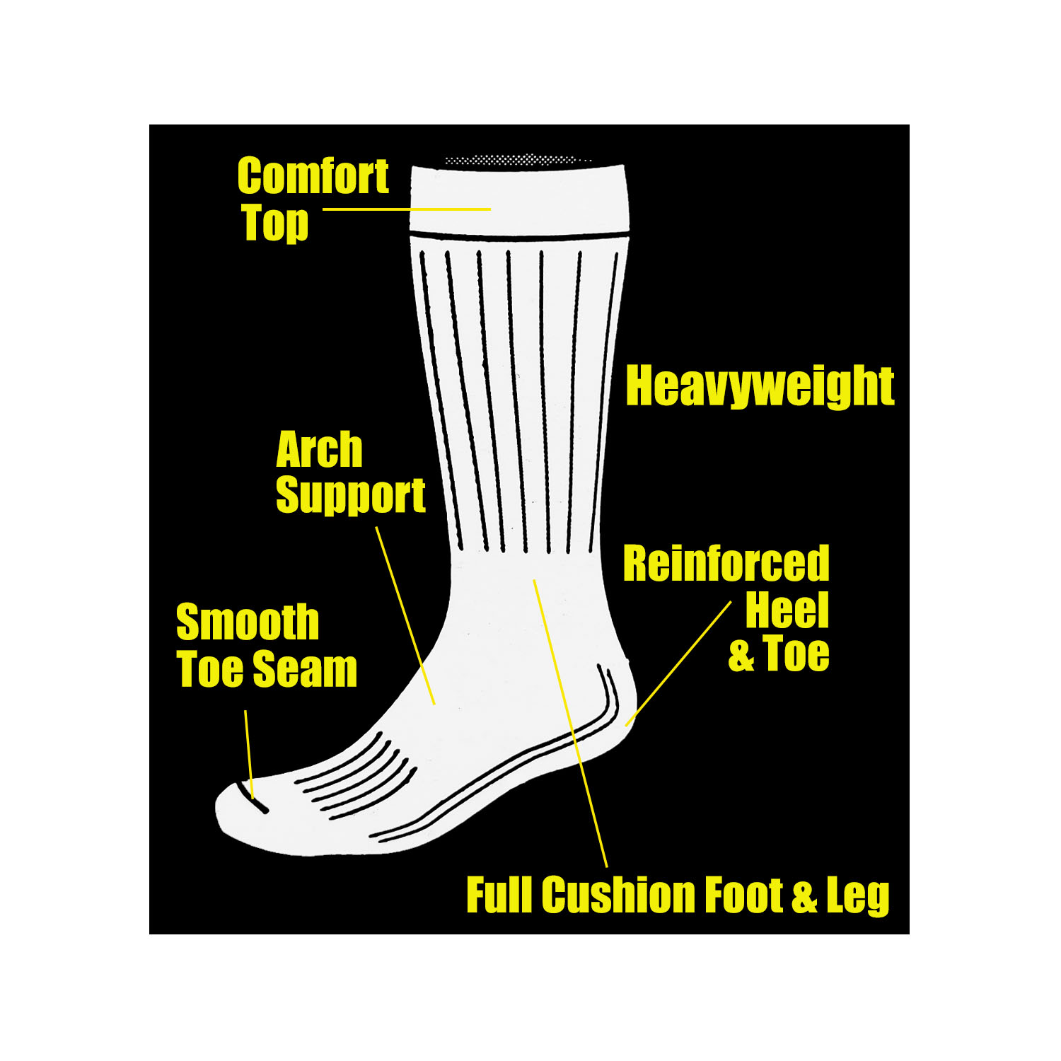 Heavyweight Merino Wool Boot Socks 3