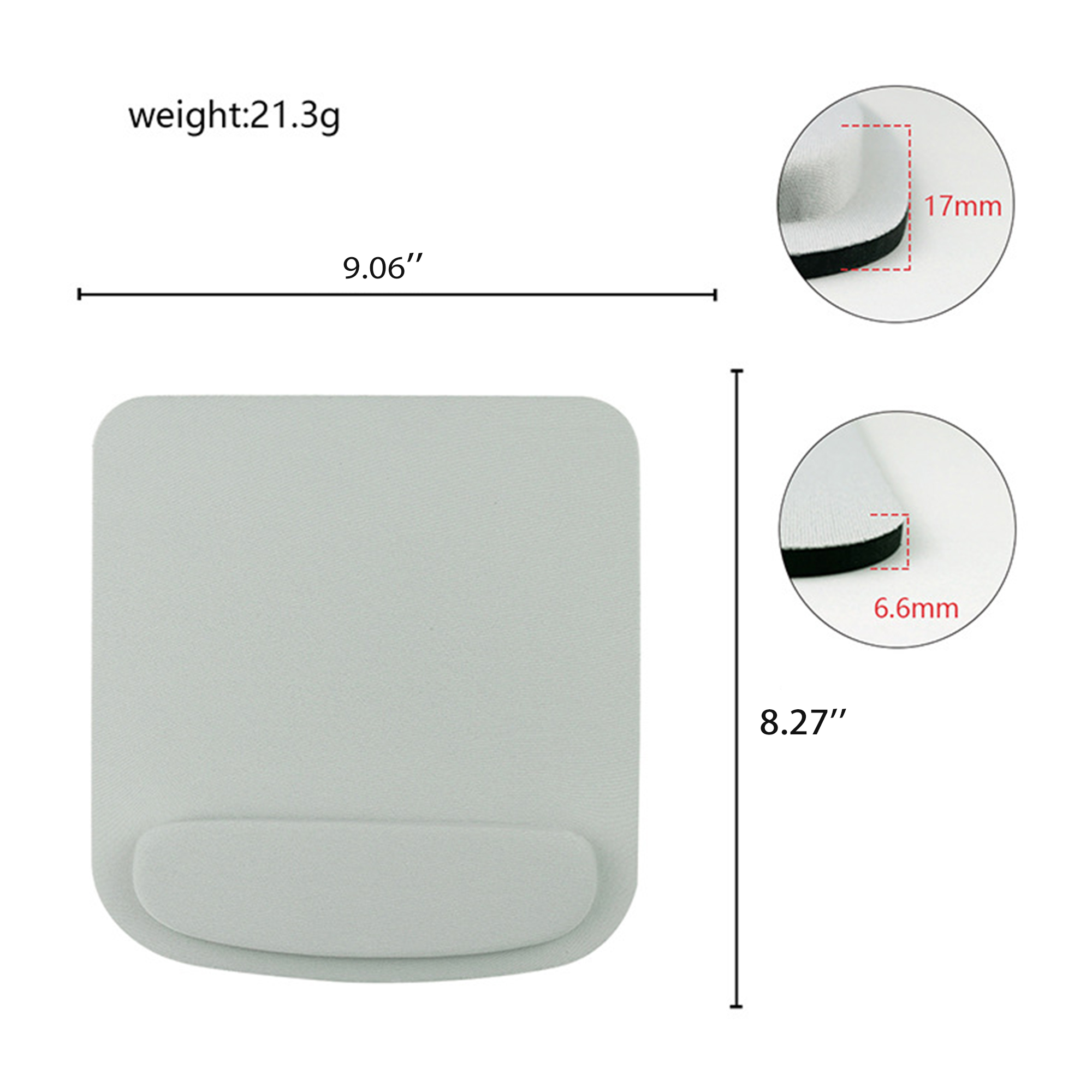 Square Silicone Ergonomic Non-Slip Office Mousepad 1