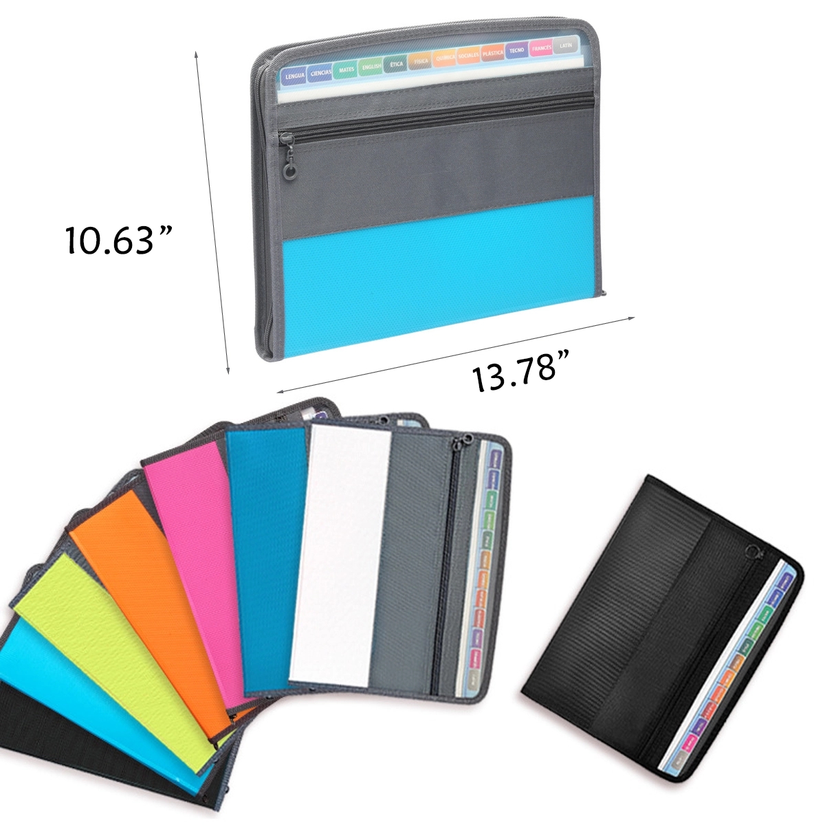 Expanding Accordion File Folder with Zipper Closure 3