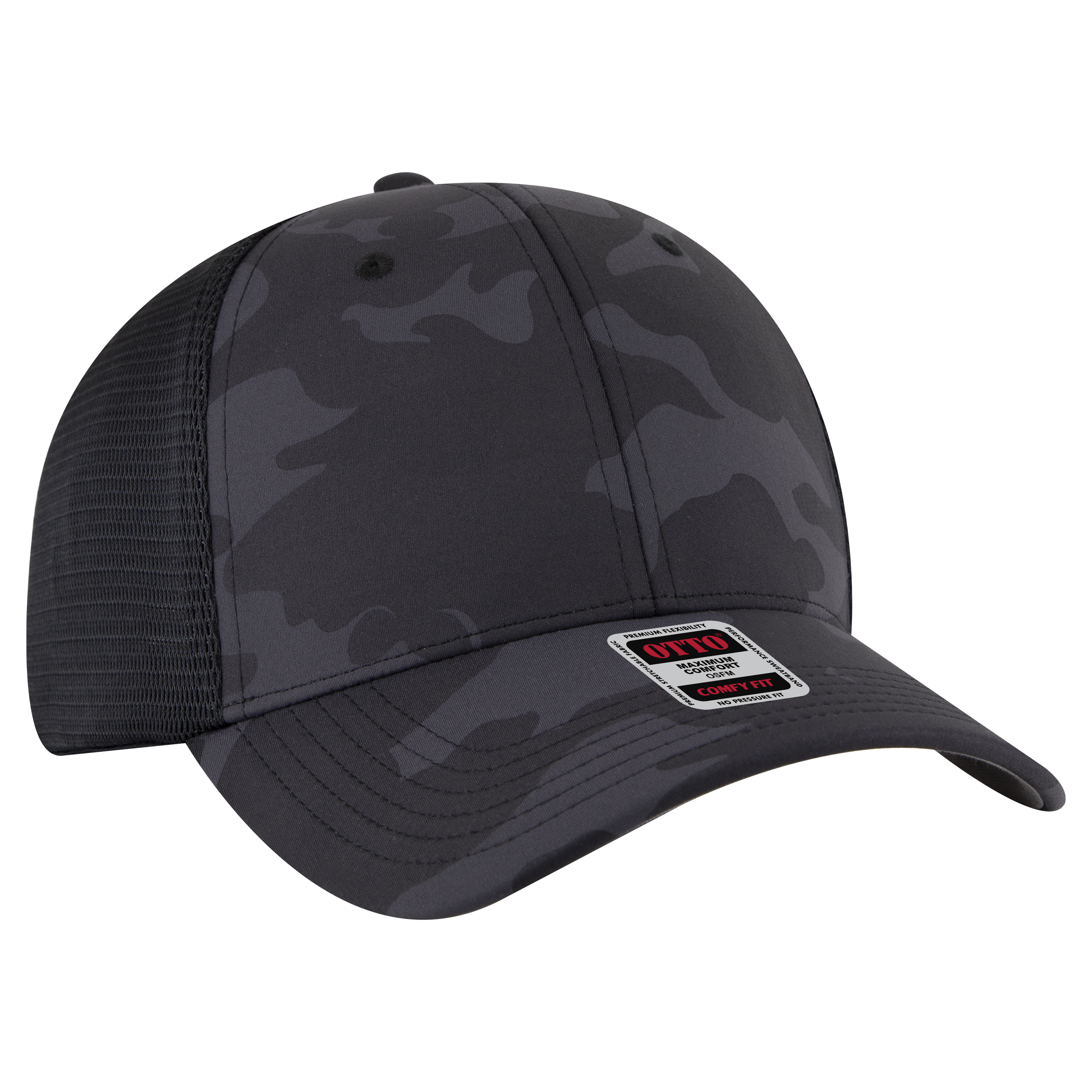 OTTO CAP® OTTO COMFY FIT® 6 Panel Low Profile Mesh Back Trucker Hat 2