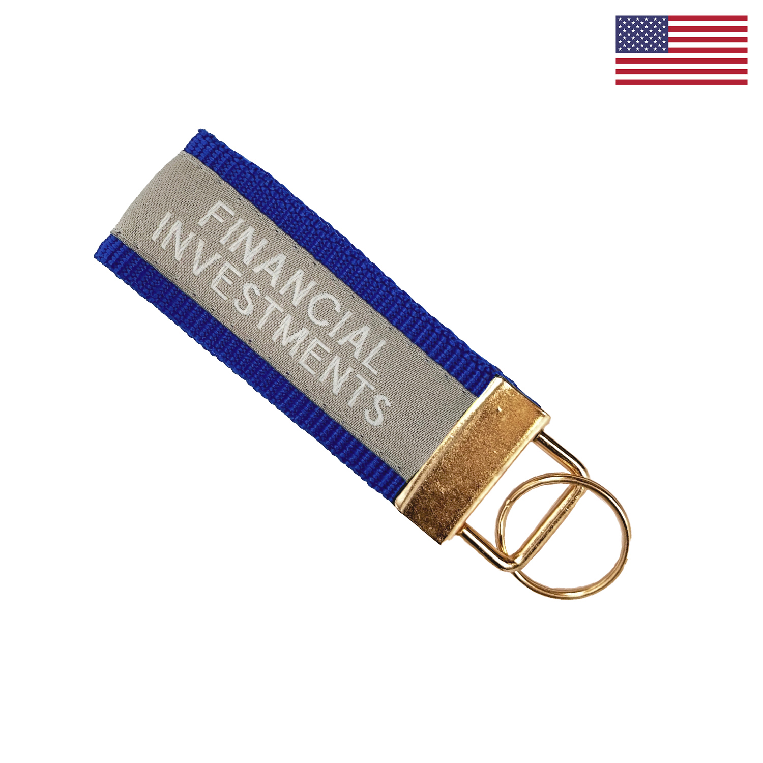 3" Woven Key Strap w/ Gold-colored Hardware - "Elite" Weave