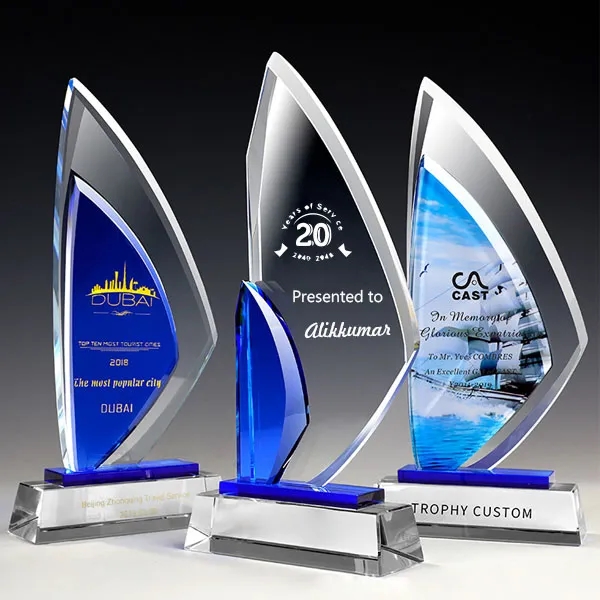 Blue Crystal Sailboat Award 1