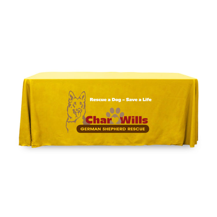6 ft. Throw PolyKnit™ Table Cover (Full Color Logo) 1