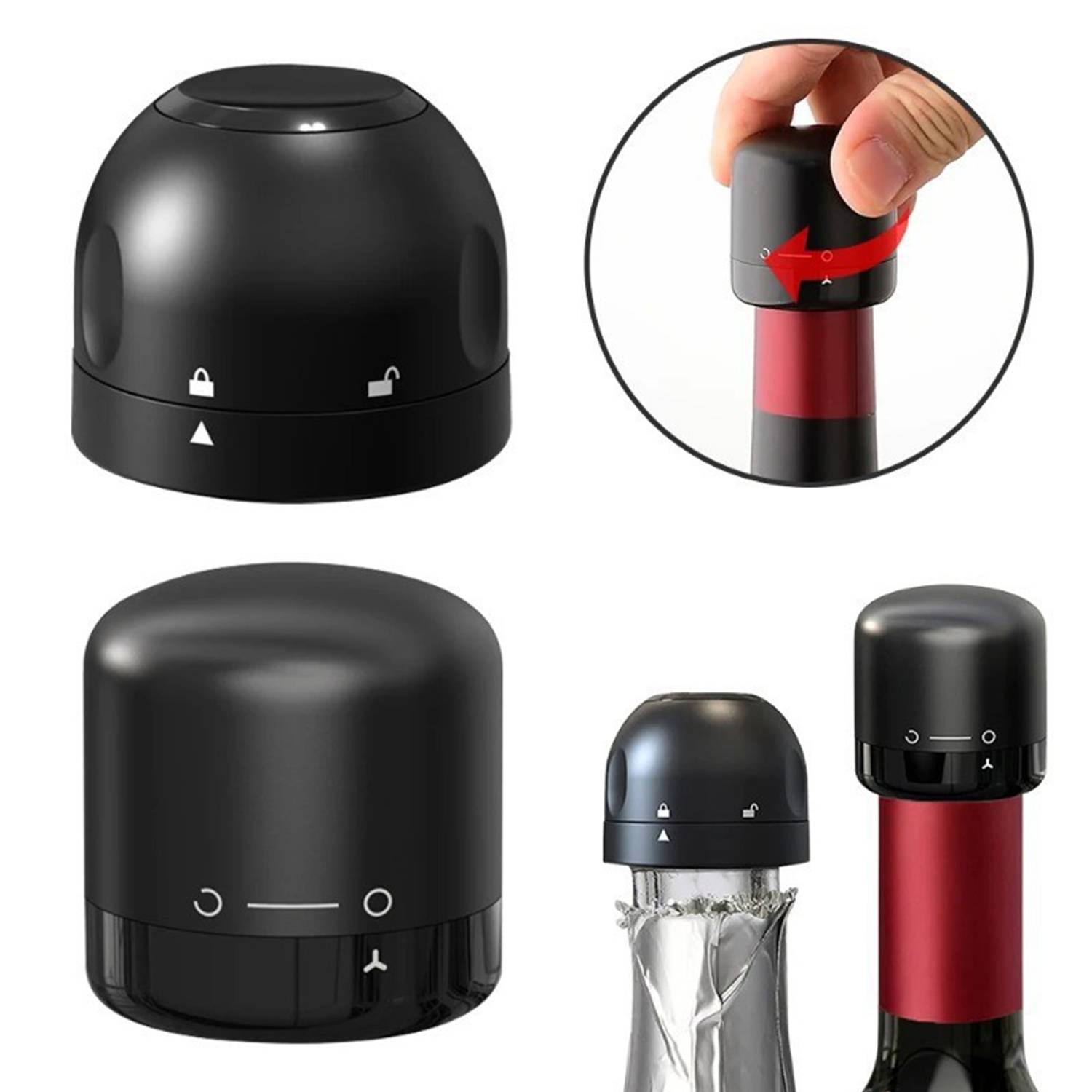 Stainless Steel Vacuum Wine Stopper 3