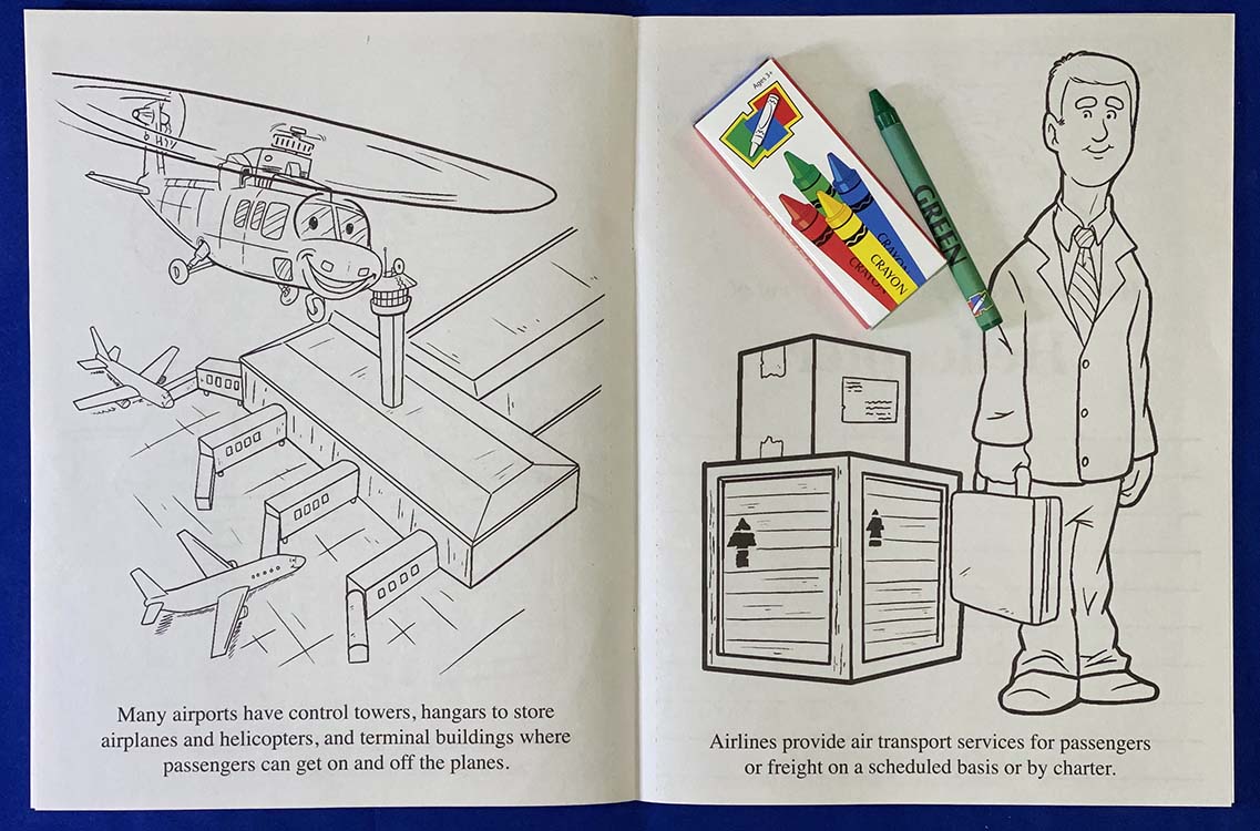 COLORING SET - Aviation Adventures Coloring Book Fun Pack 5