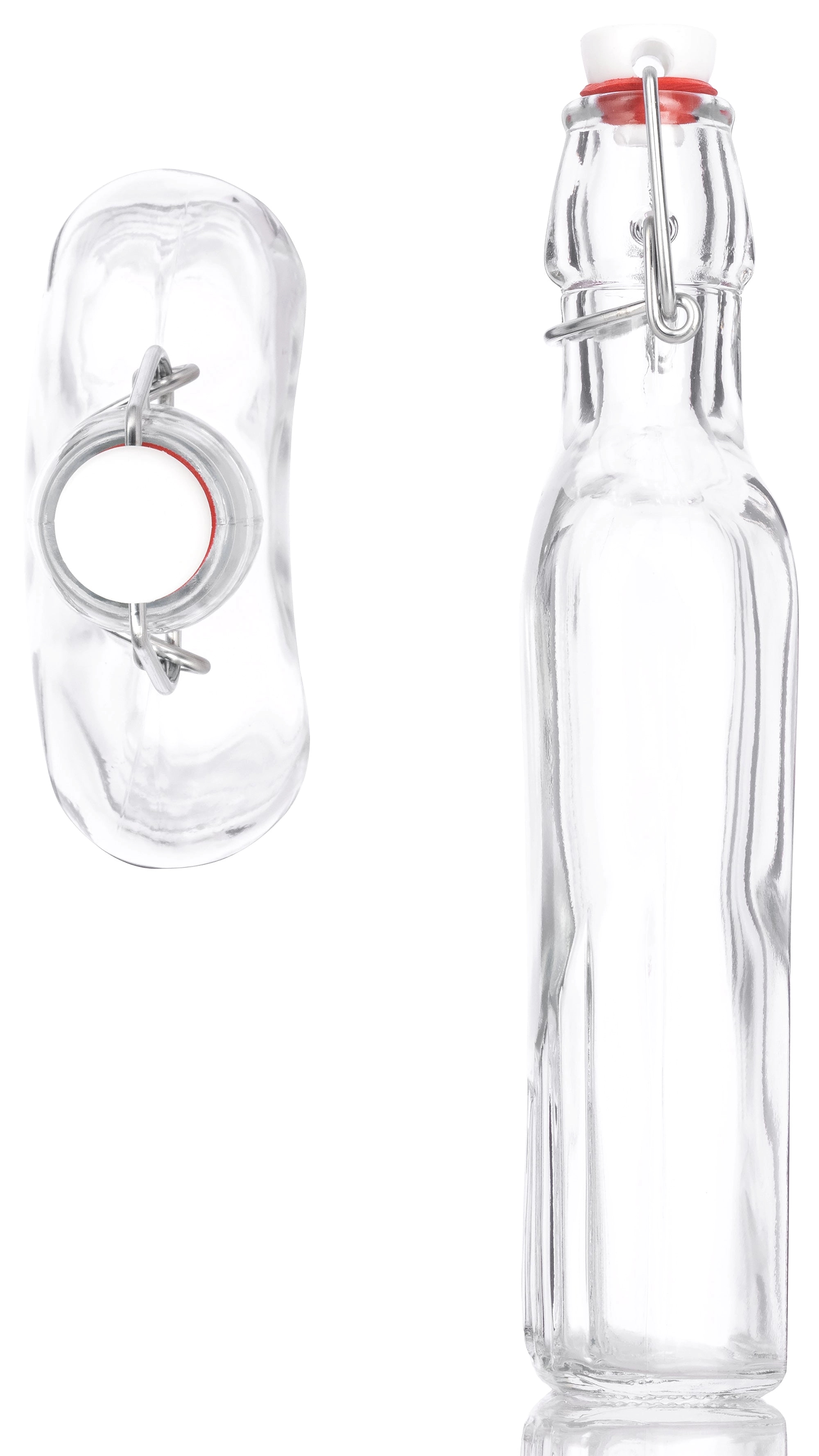 Swing Top 17 Ounce Flask Clear Glass Bottle Bormioli Rocco 4