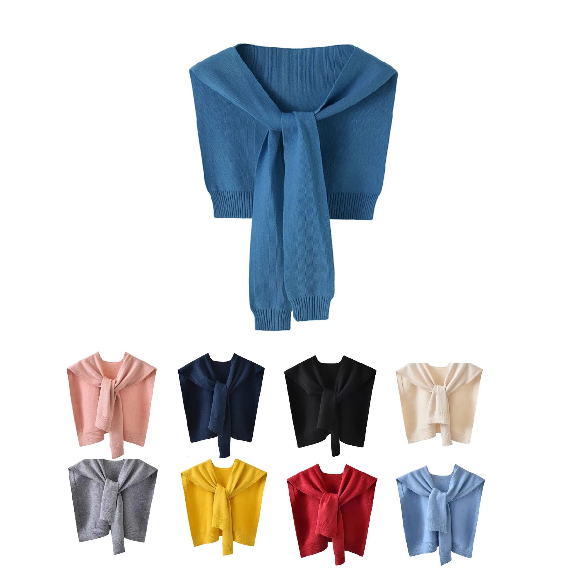 Fashion Sweater Shawl Solid Color Shoulder Scarf