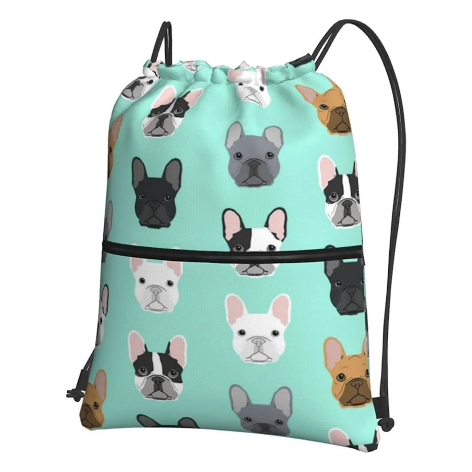 Premium Sublimated Drawstring Cinch Up w/ Zipper Pocket Backpack (14" x 17") 2