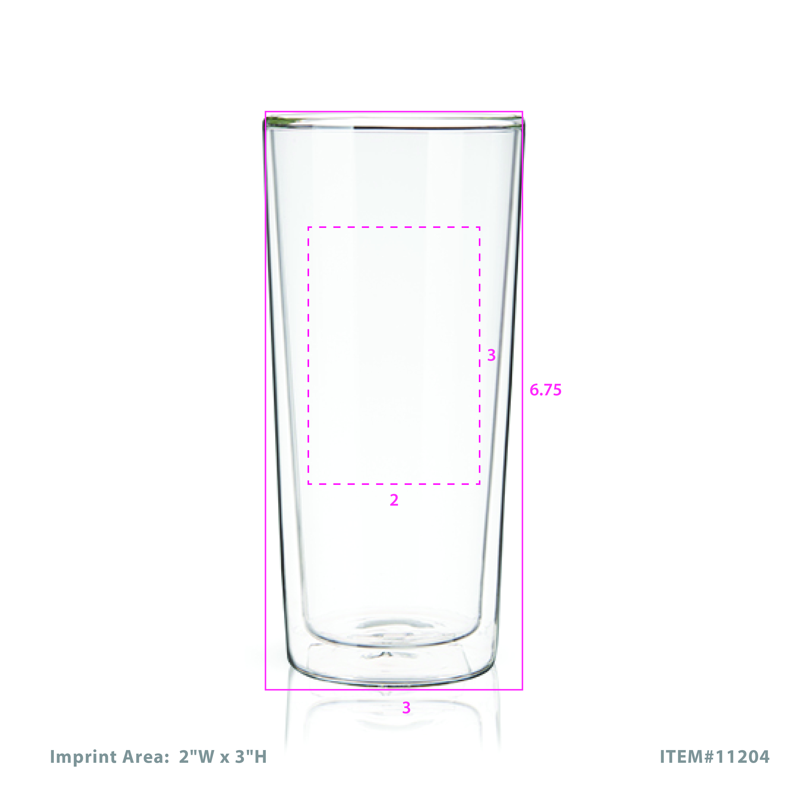 True® Double Walled Beer Pint Glass, set of 2 7