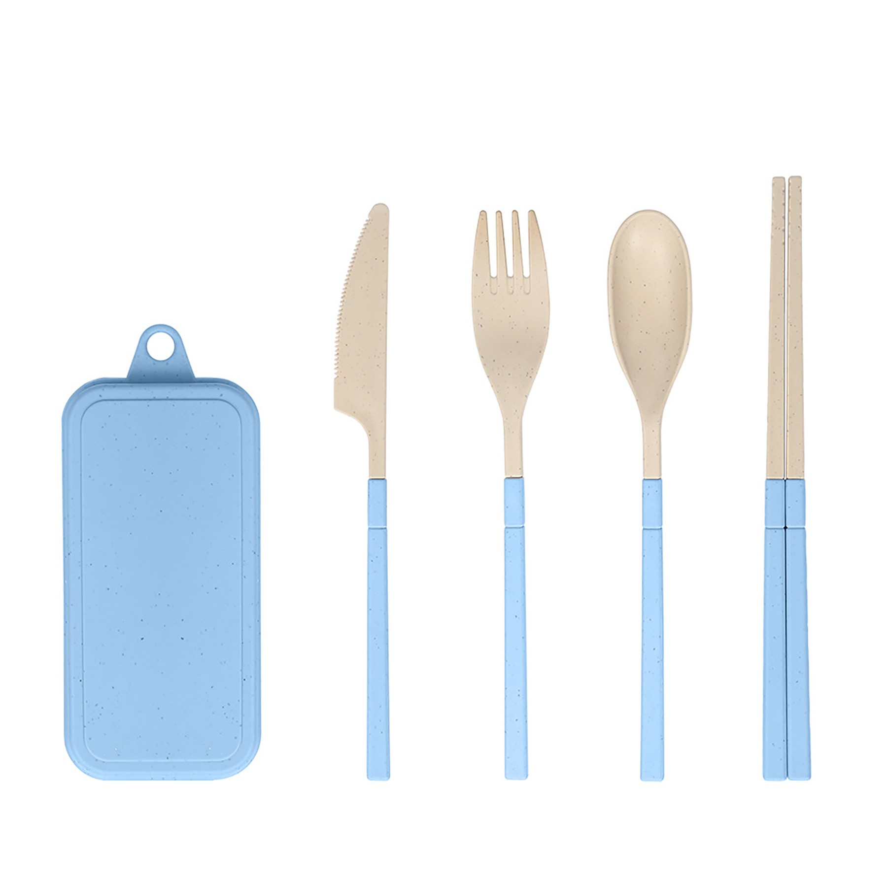 Collapsible Wheat Straw Utensil Set 3