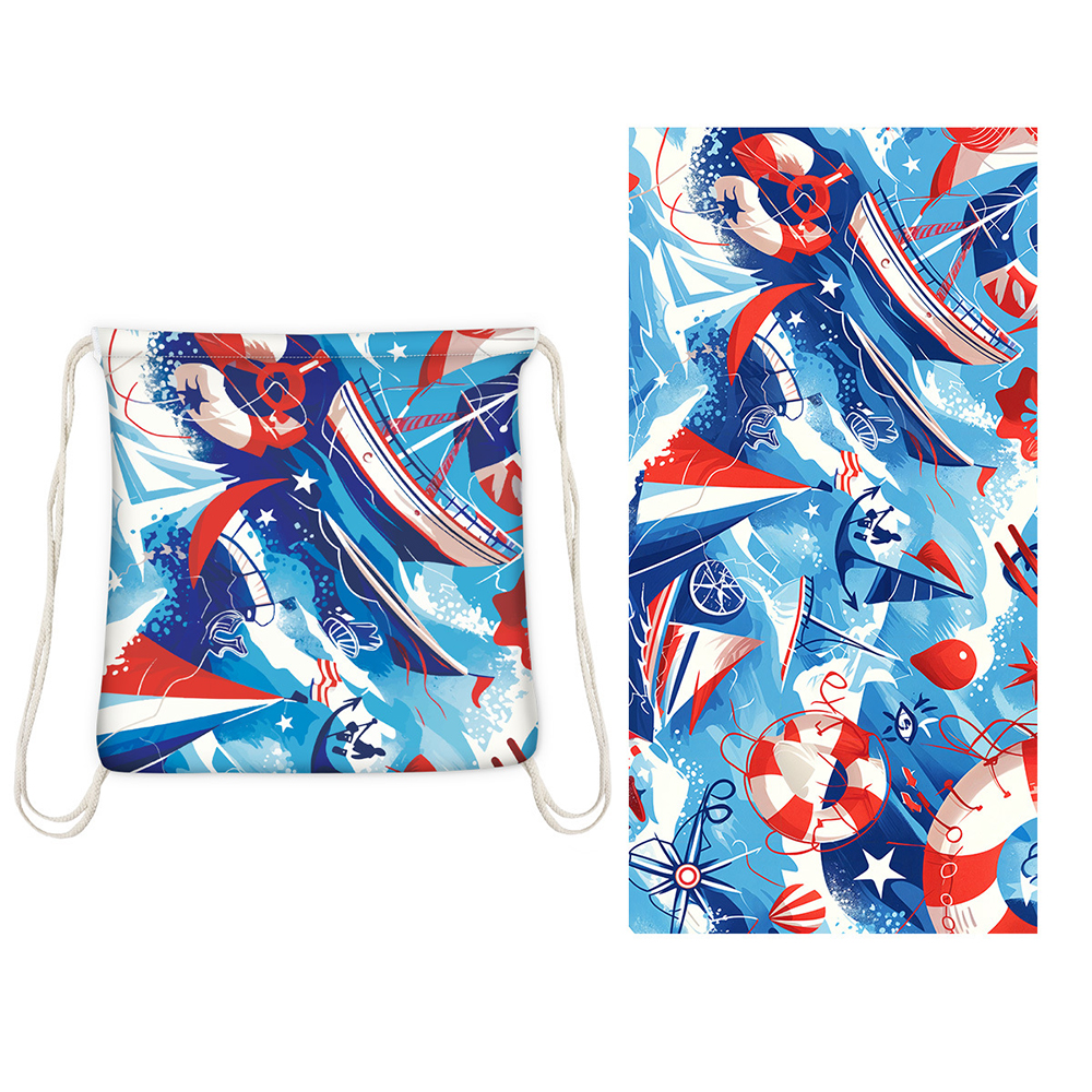 2-In-1 Foldable Beach Towel Integrated Bag 2