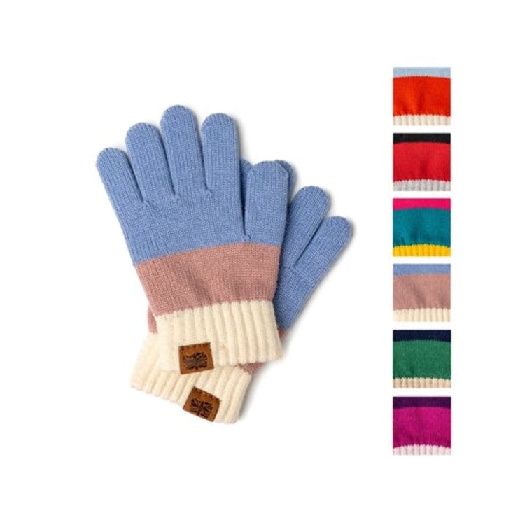 Kids' Knit Gloves - One Size 6 Color Variations 1