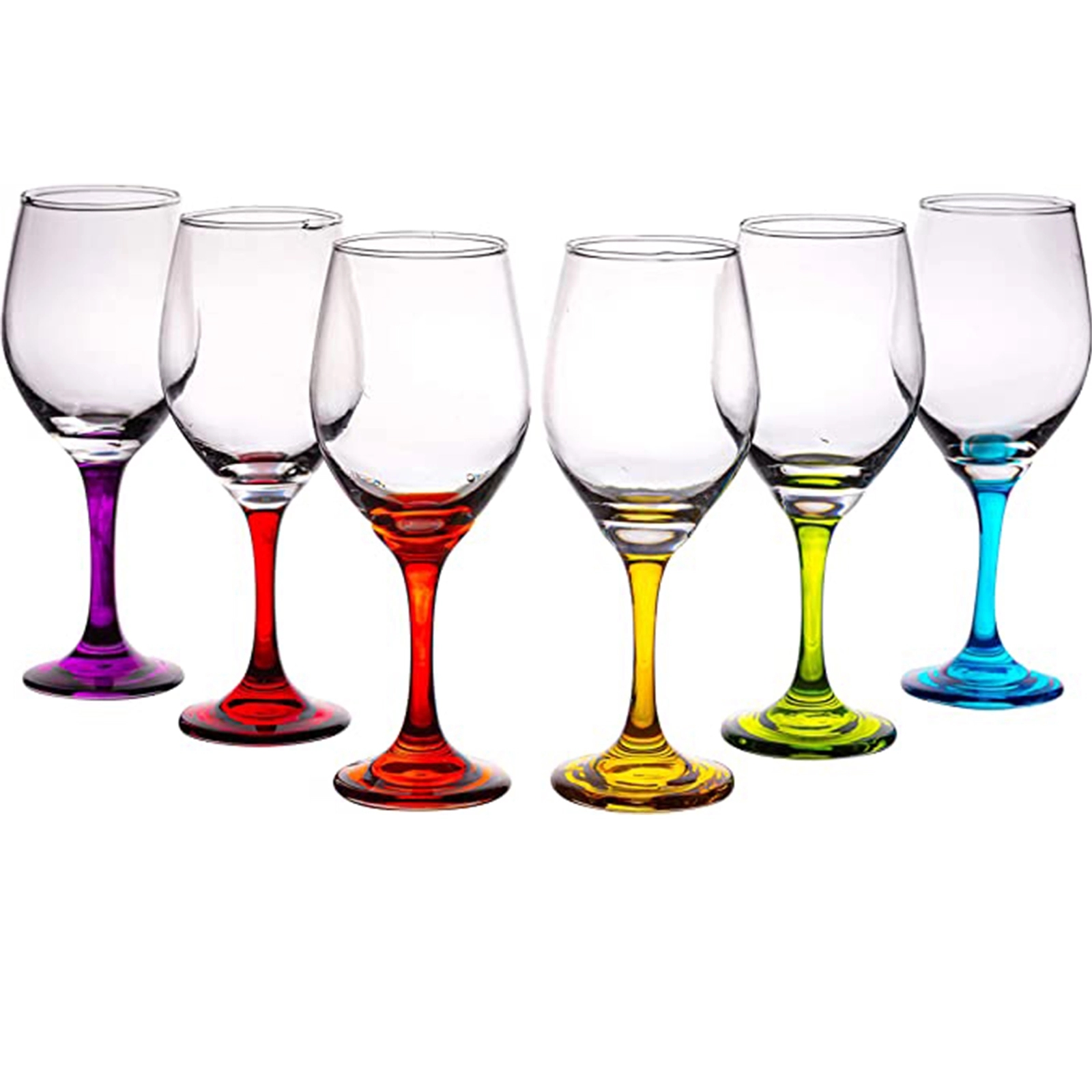 Trinkware Colored Stem Wine Glasses 2
