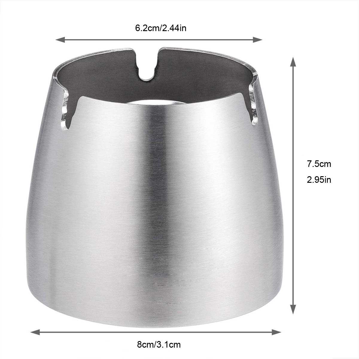 Stainless Steel Cigarettes Ashtray With Lid 4