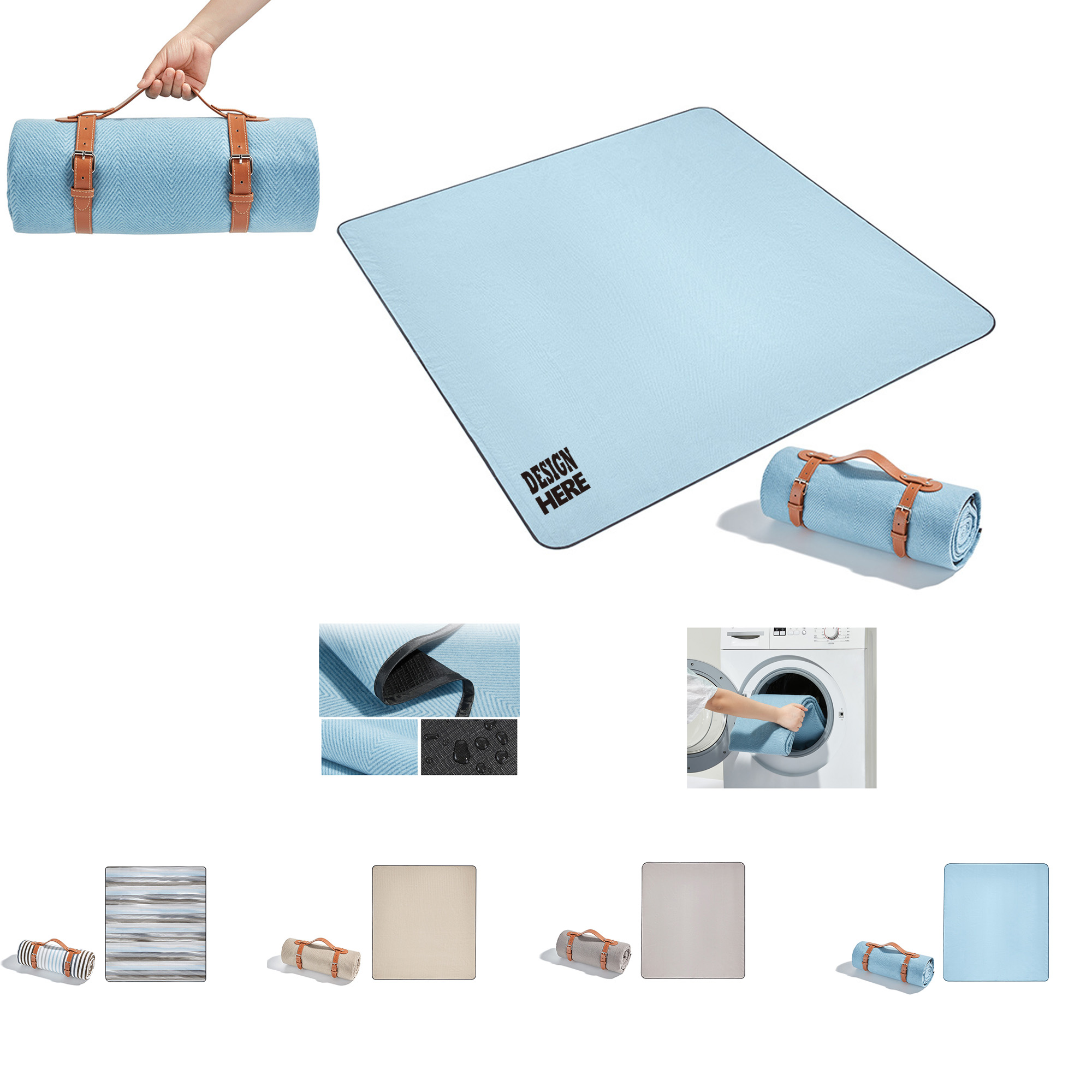 Custom Cotton Foldable Picnic Mat MOQ50 3