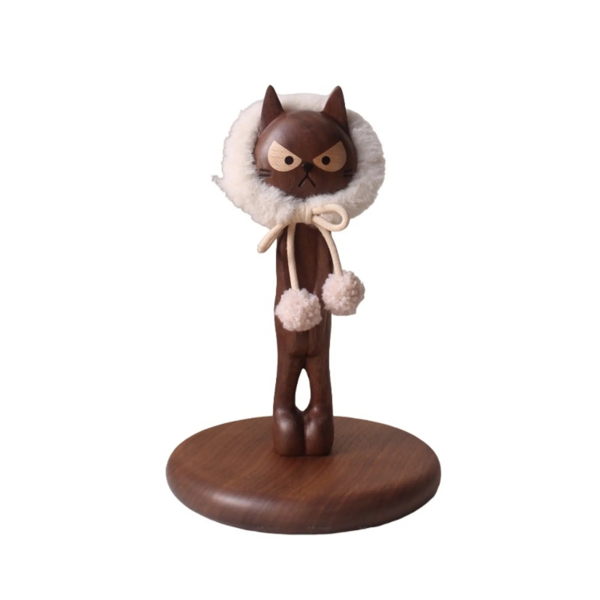 Wooden Cat Tissue Holder Standing 5