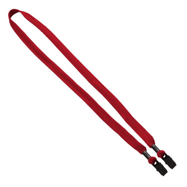 5/8" Double-Ended Polyester Shoelace Lanyard with Metal Crimp and Metal Bulldog Clip 6