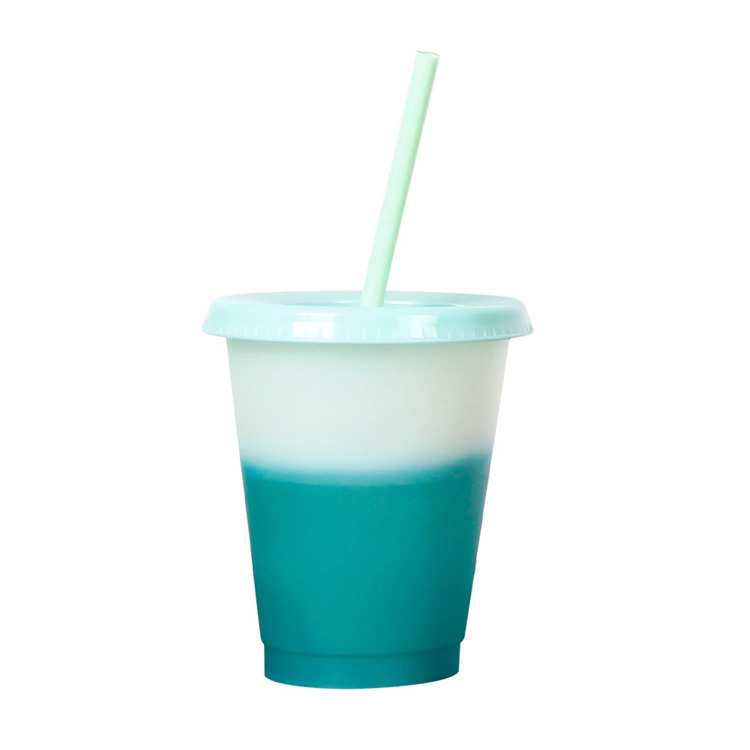 12oz Color Changing Plastic Straw Cup 3