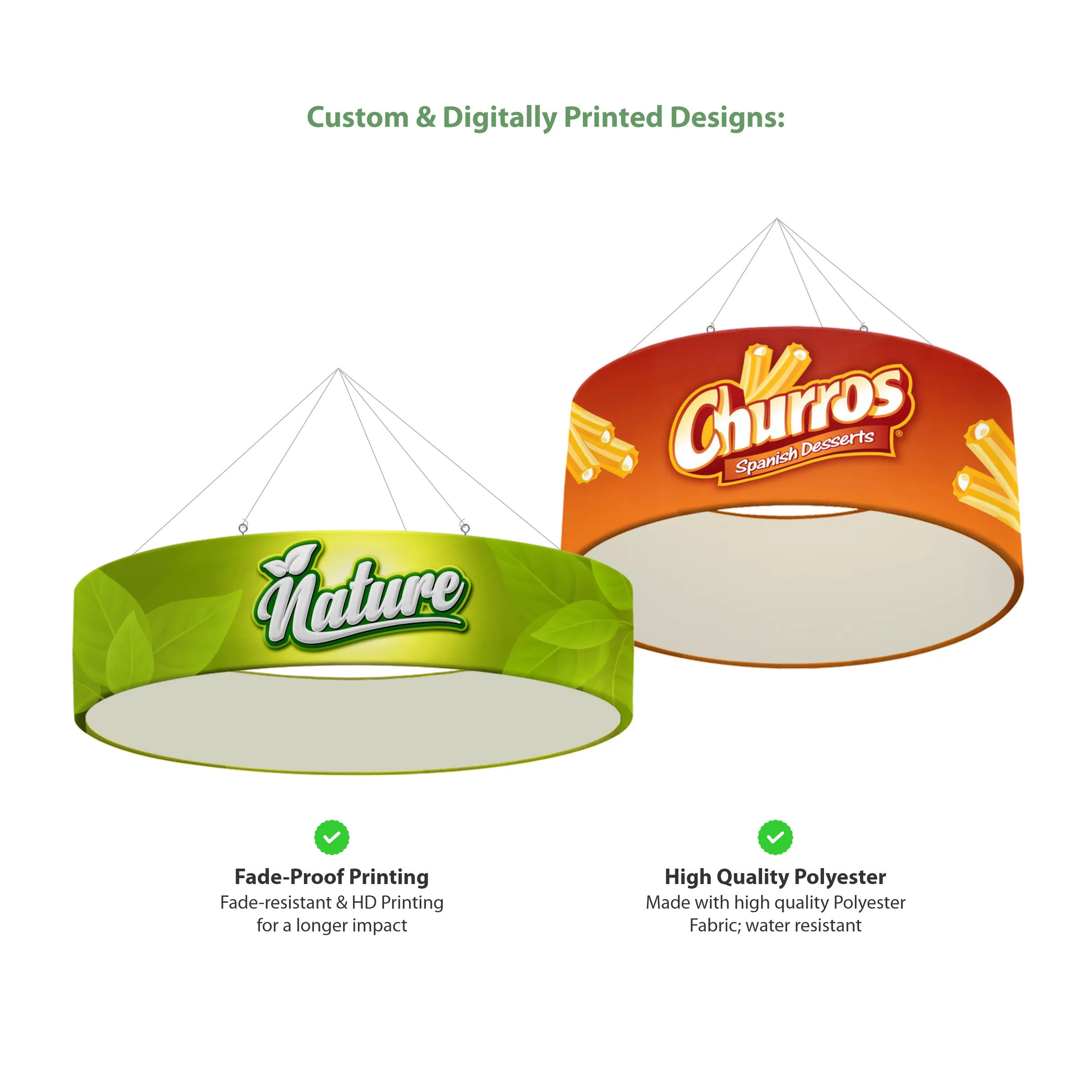 12' Circular Hanging Banner Kit (Hardware + Banner) 8