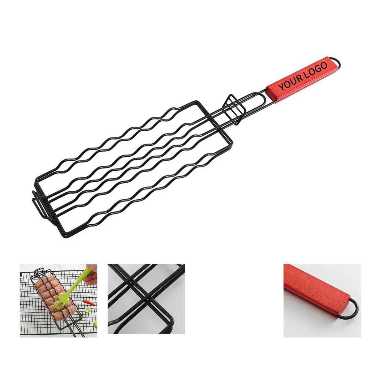 Portable Iron Basket for Barbecue and Picnic Cooking 1