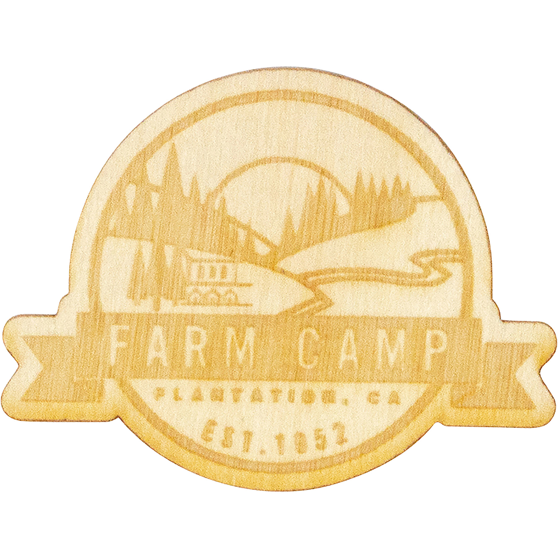 Wood Stickers: 3" W x 3" H 1